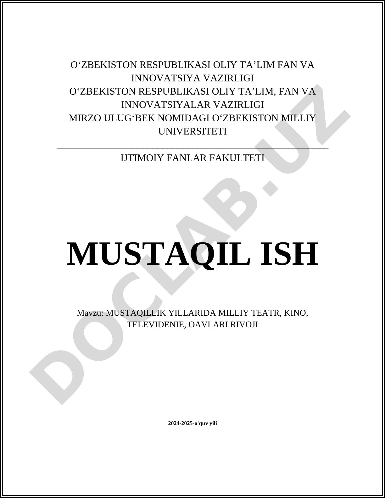 Mustaqillik yillarida milliy teatr, kino, televidenie, OAVlari rivoji