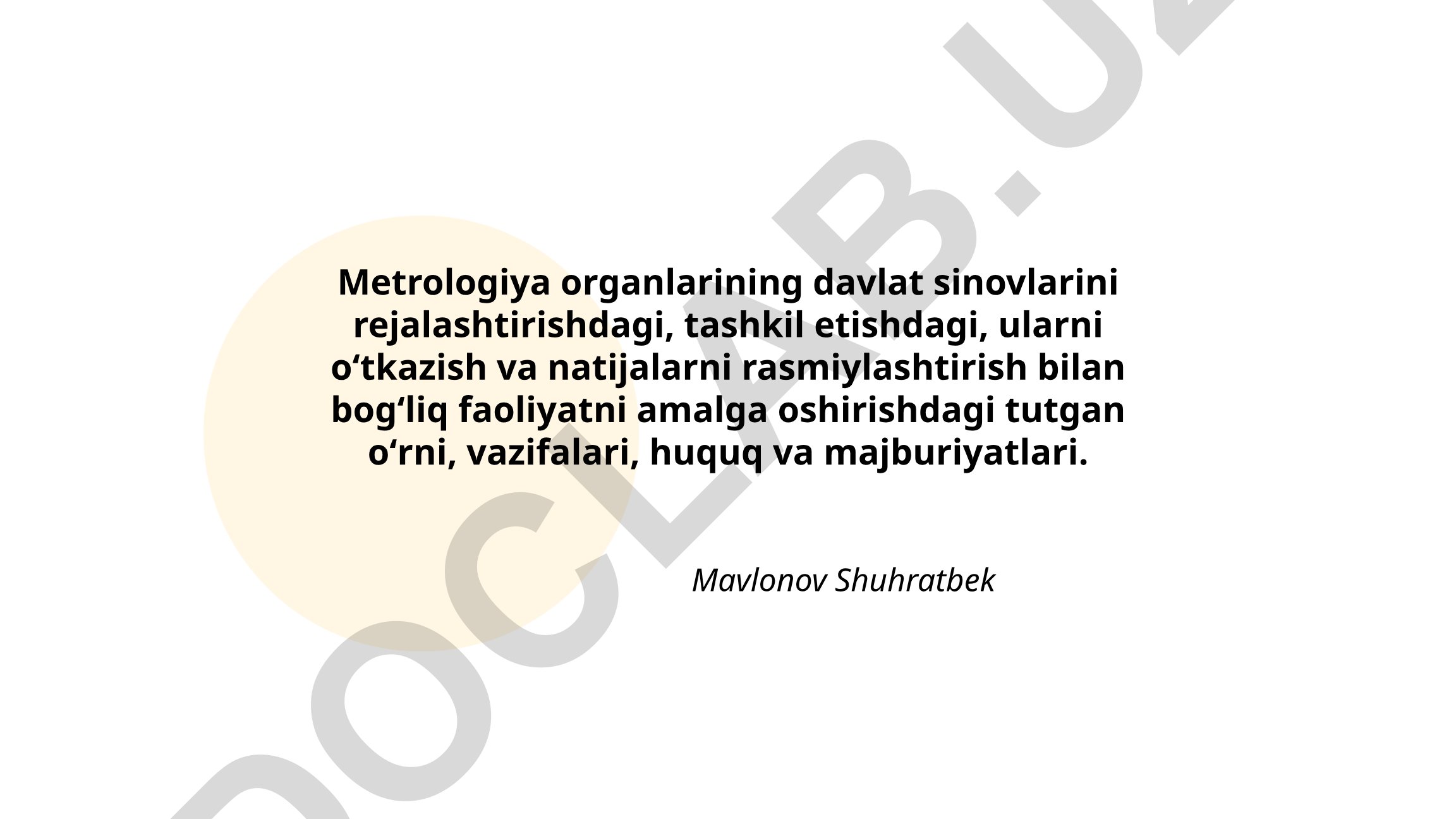 Metrologiya organlarining davlat sinovlaridagi roli va vazifalari