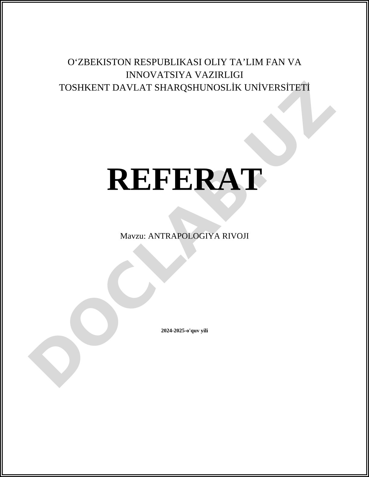 Antropologiya rivoji