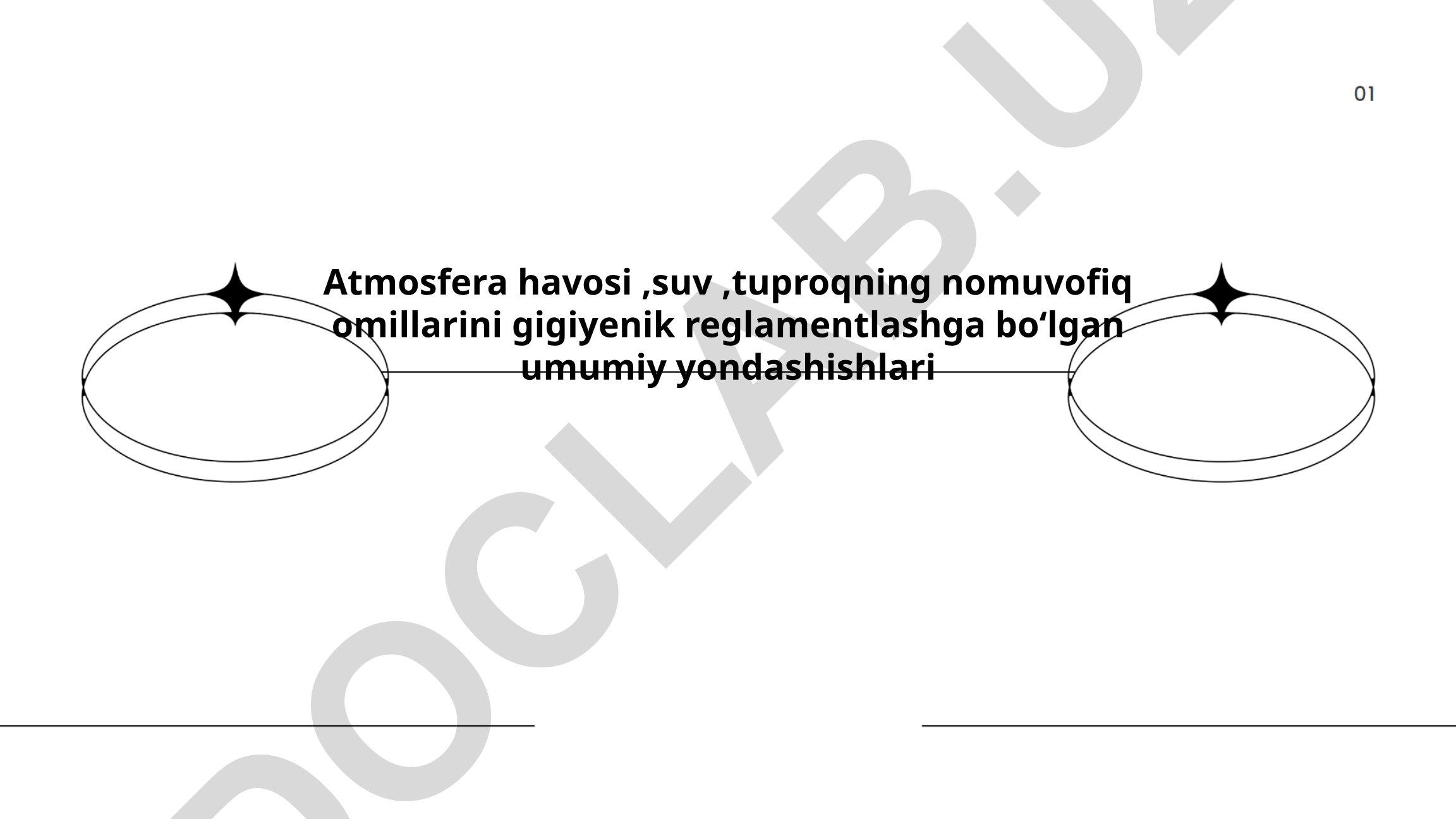 Atmosfera havosi, suv va tuproqning nomuvofiq omillarini gigiyenik reglamentlash