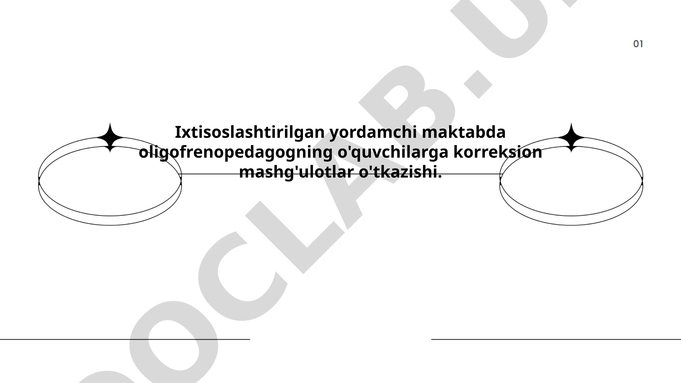 Ixtisoslashtirilgan yordamchi maktabda oligofrenopedagogning o'quvchilarga korreksion mashg'ulotlar o'tkazishi