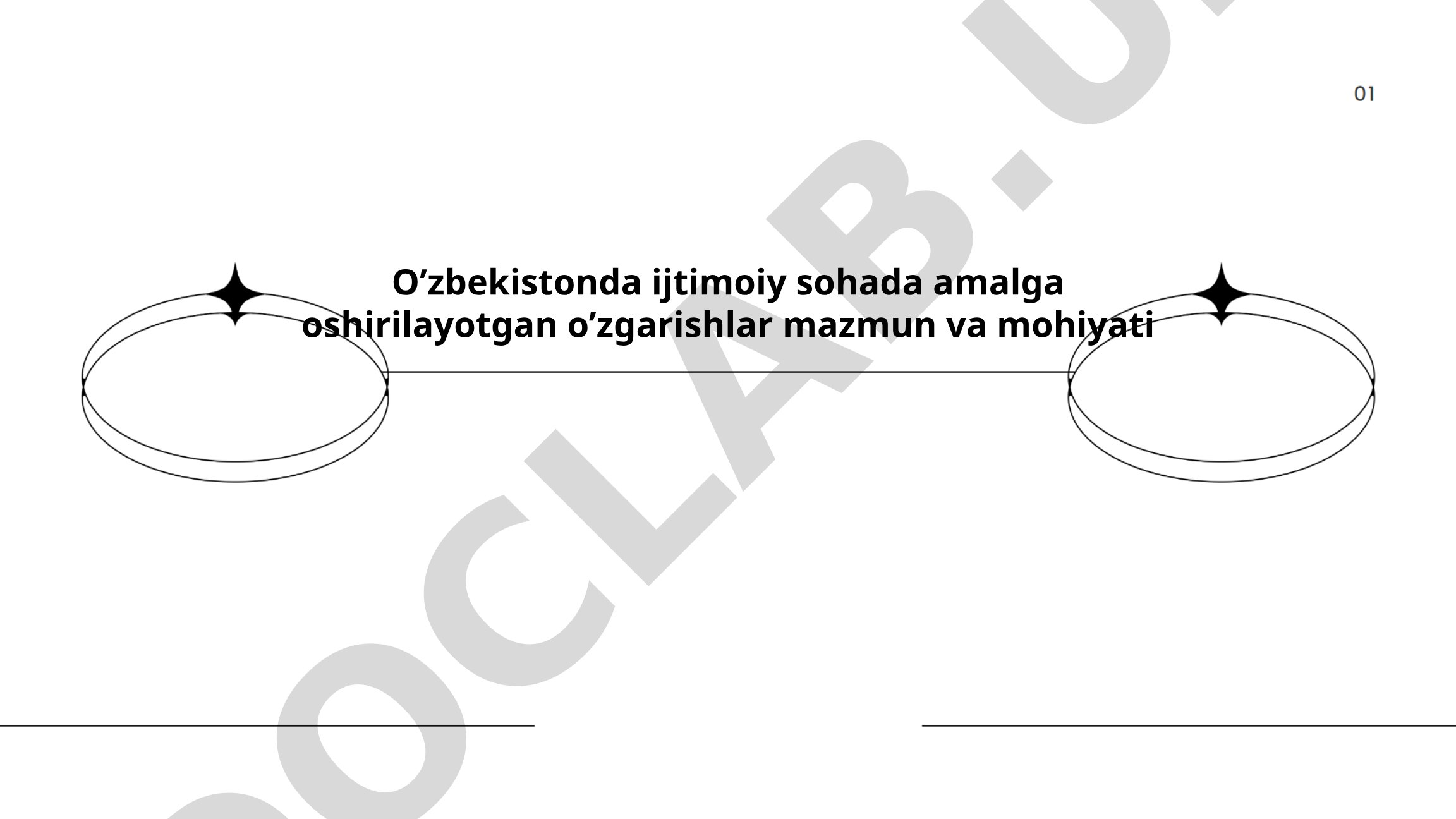 O'zbekistonda ijtimoiy sohada amalga oshirilayotgan o'zgarishlar mazmun va mohiyati