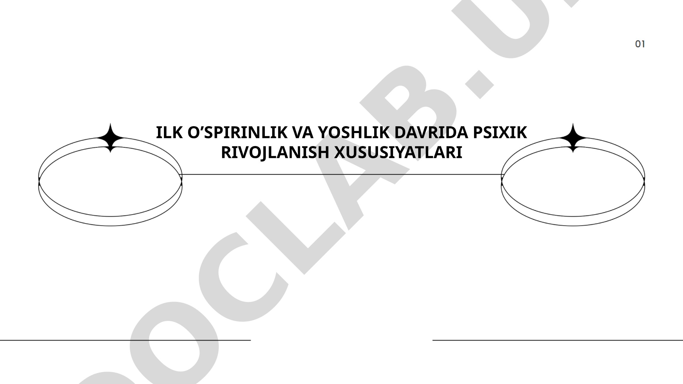 Ilk o'spirinlik va yoshlik davrida psixik rivojlanish xususiyatlari