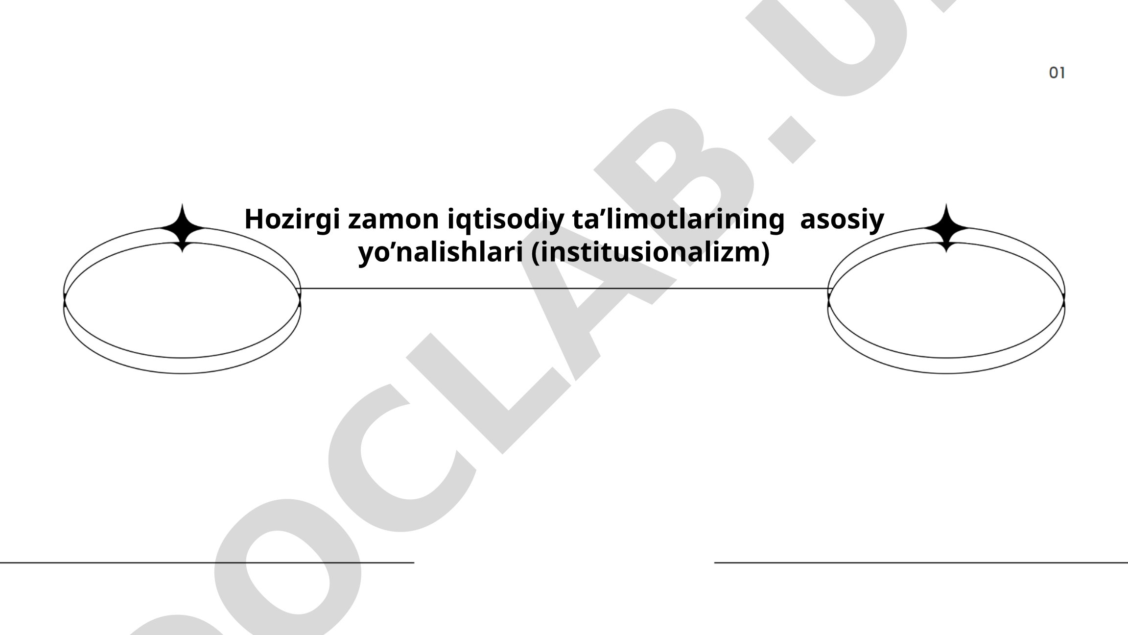 Hozirgi zamon iqtisodiy ta’limotlarining asosiy yo’nalishlari (institusionalizm)