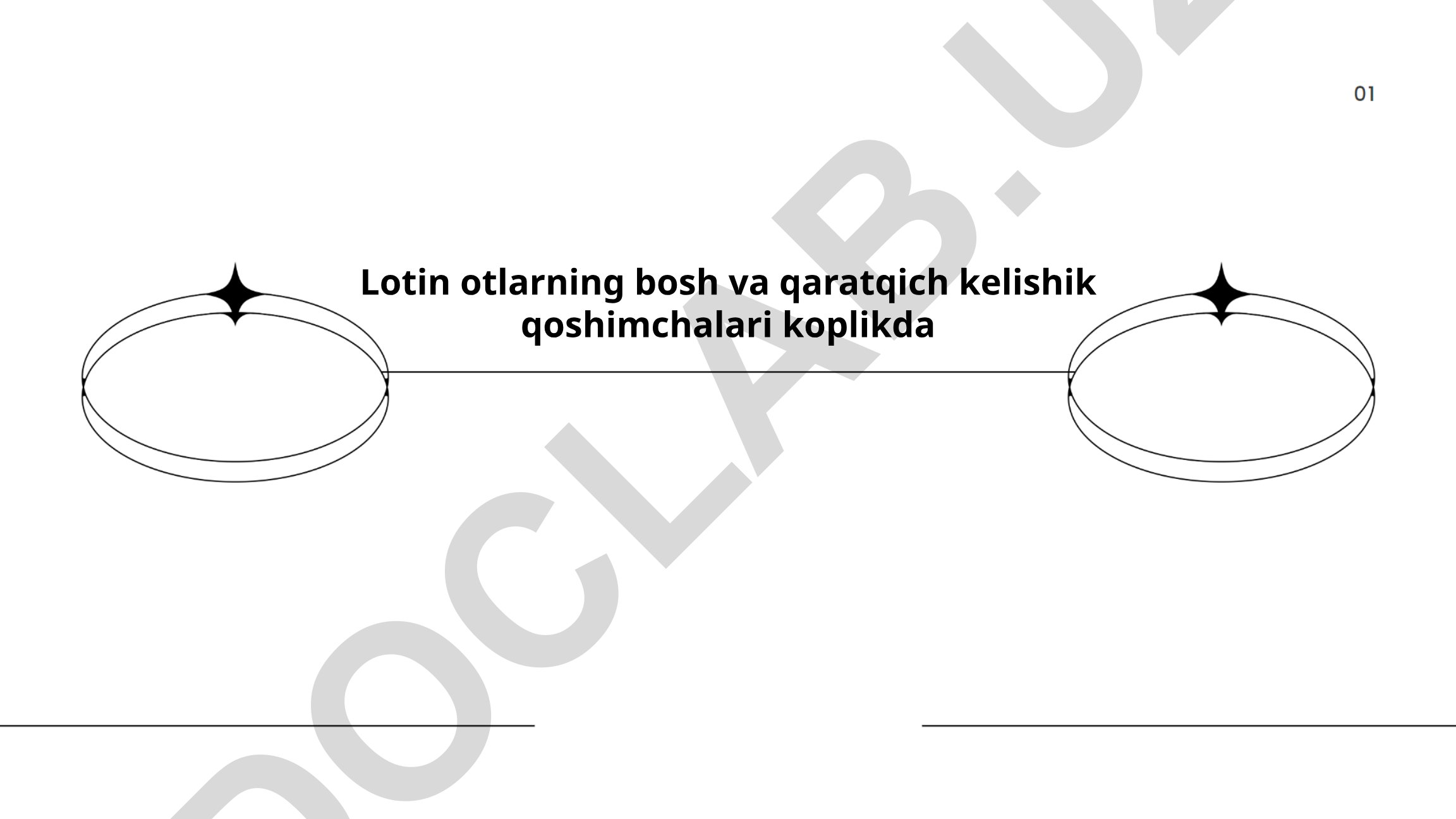 Lotin otlarning bosh va qaratqich kelishik qo'shimchalari ko'plikda