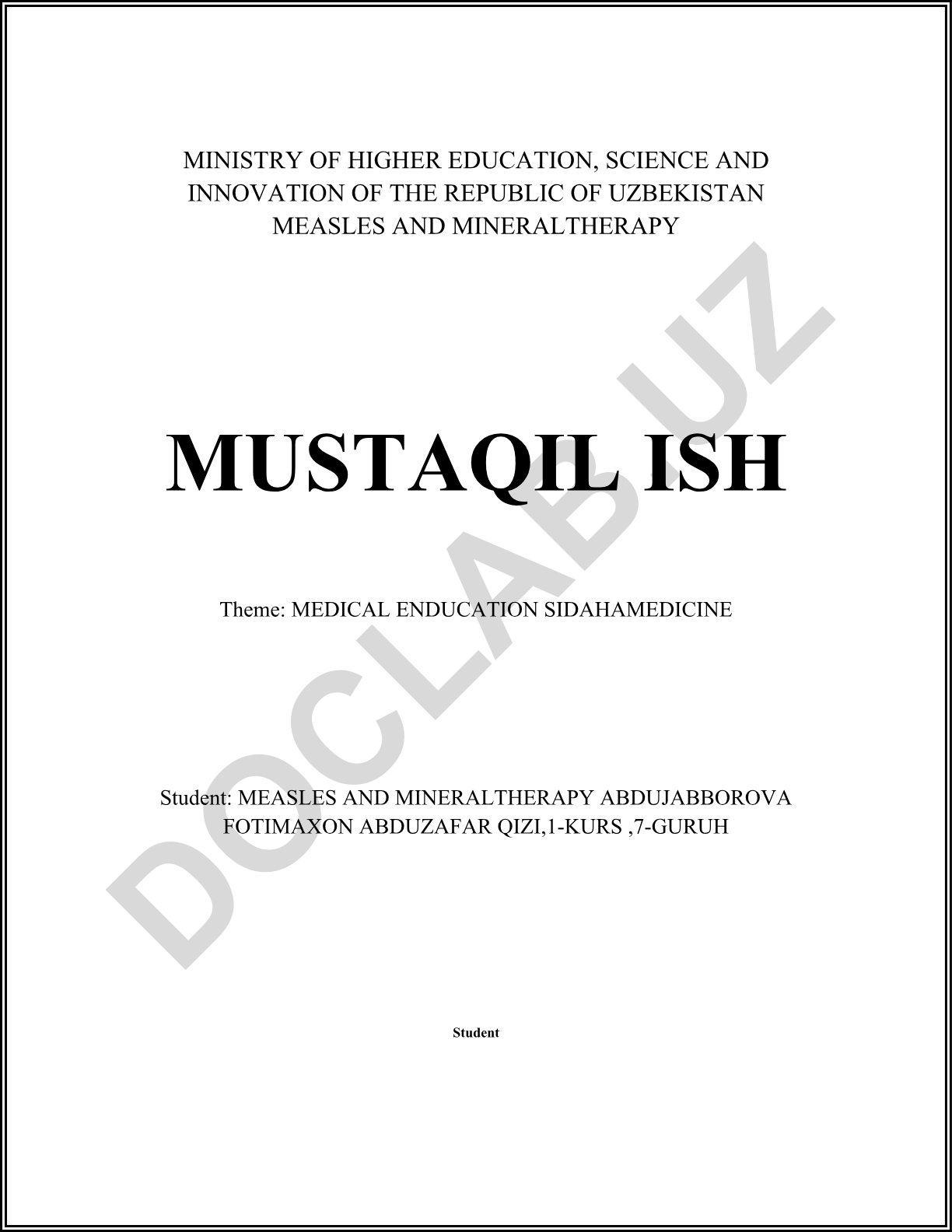 MEDICAL ENDUCATION SIDAHAMEDICINE