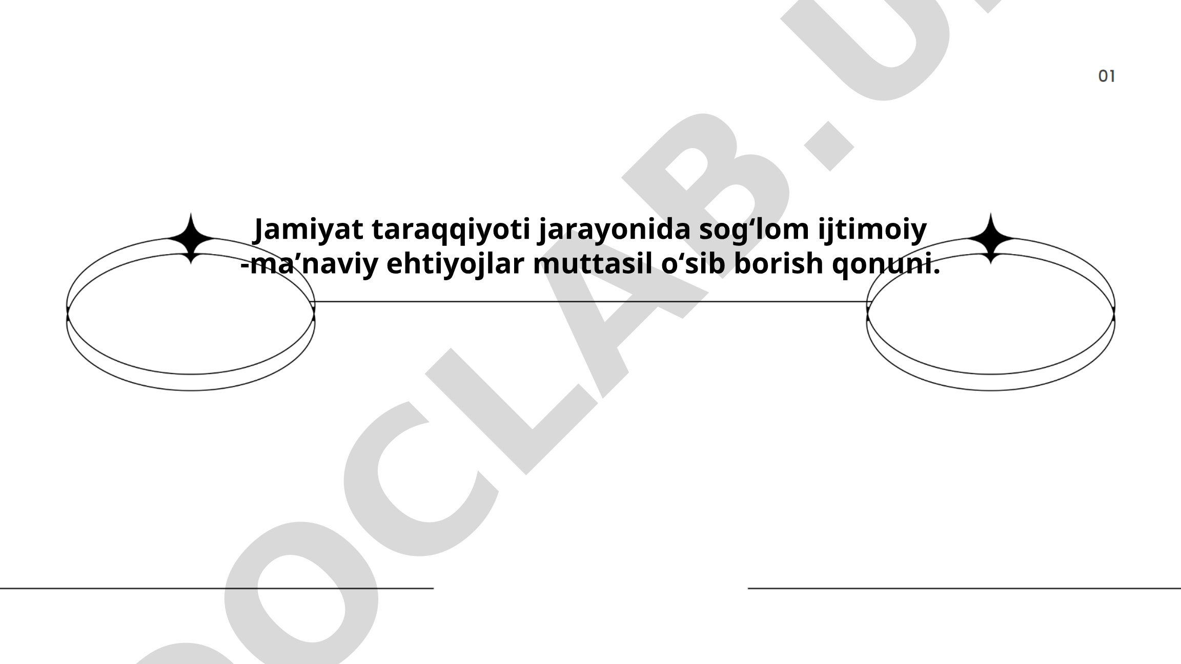 Jamiyat taraqqiyoti jarayonida sogʻlom ijtimoiy-maʼnaviy ehtiyojlar muttasil oʻsib borish qonuni