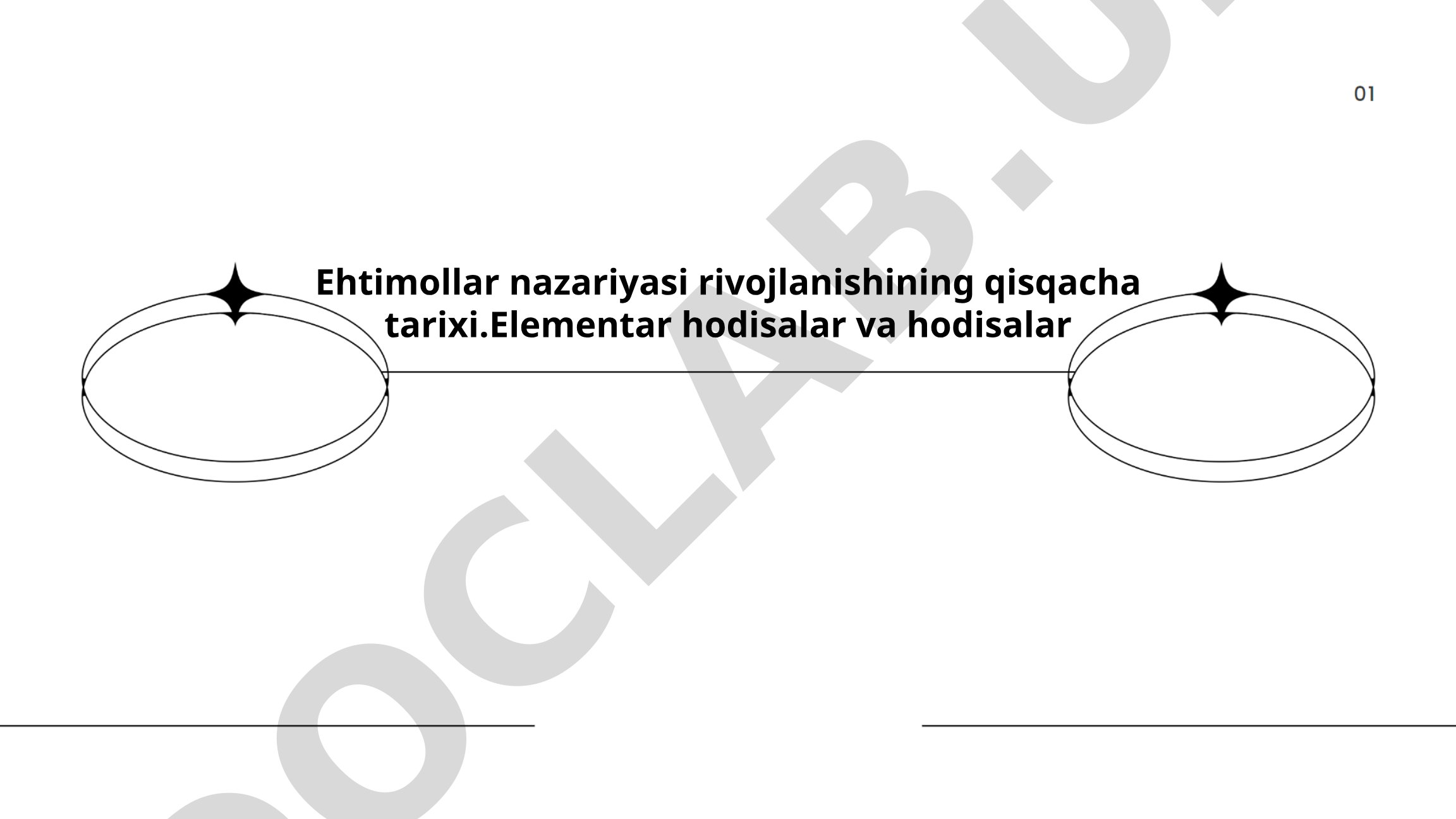 Ehtimollar nazariyasi rivojlanishining qisqacha tarixi