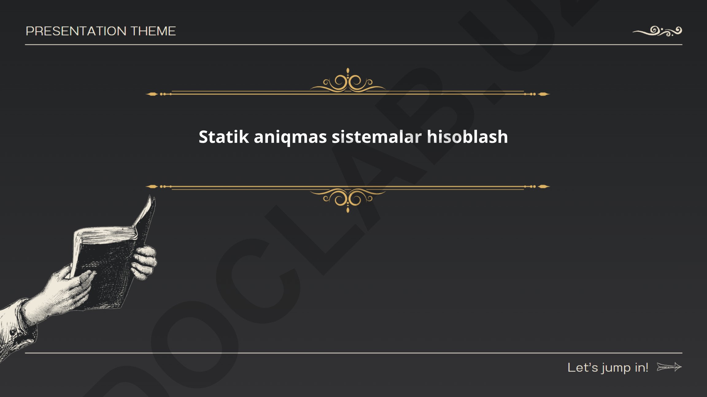 Statik aniqmas sistemalar hisoblash