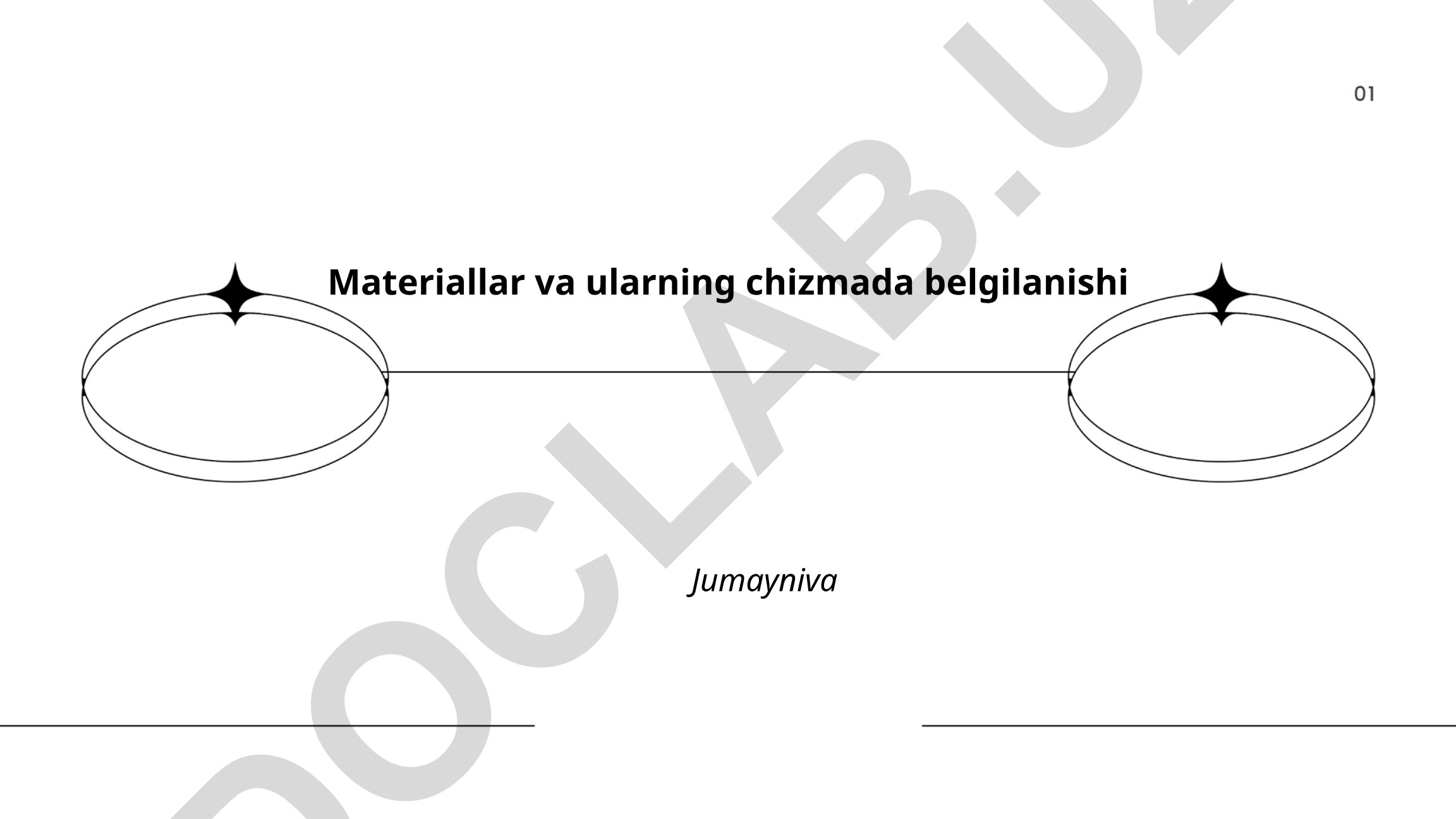 Materiallar turlari va ularning chizmada belgilanishi