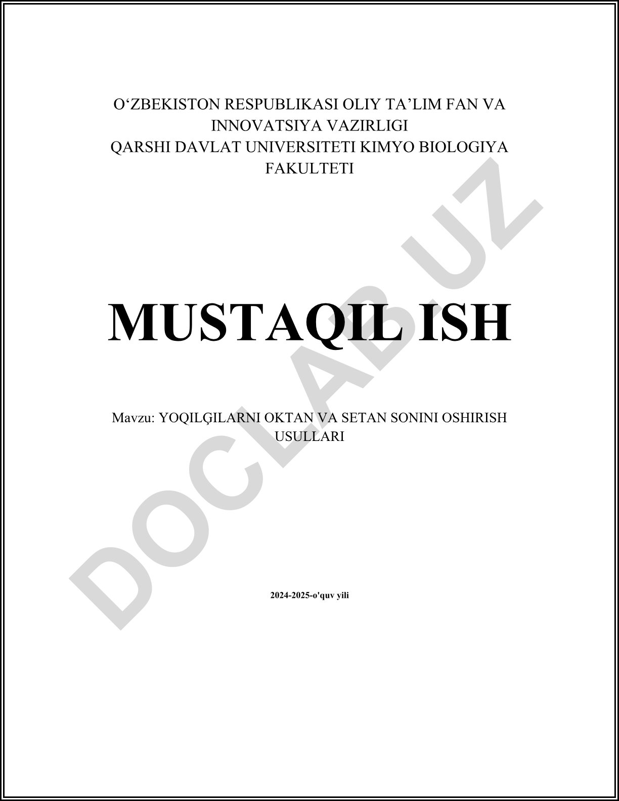Yoqilg'ilarni oktan va setan sonini oshirish usullari