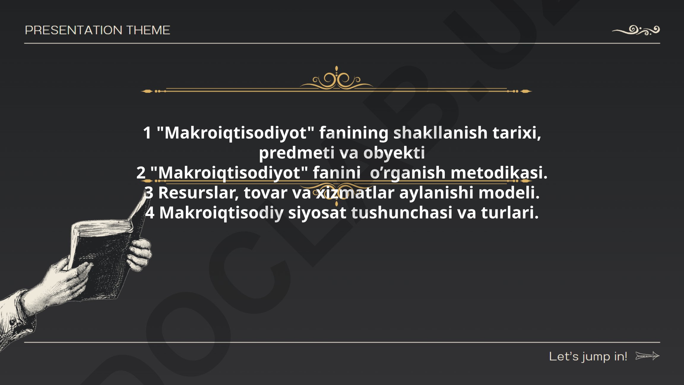 Makroiqtisodiyot fanining shakllanishi va asosiy tushunchalari