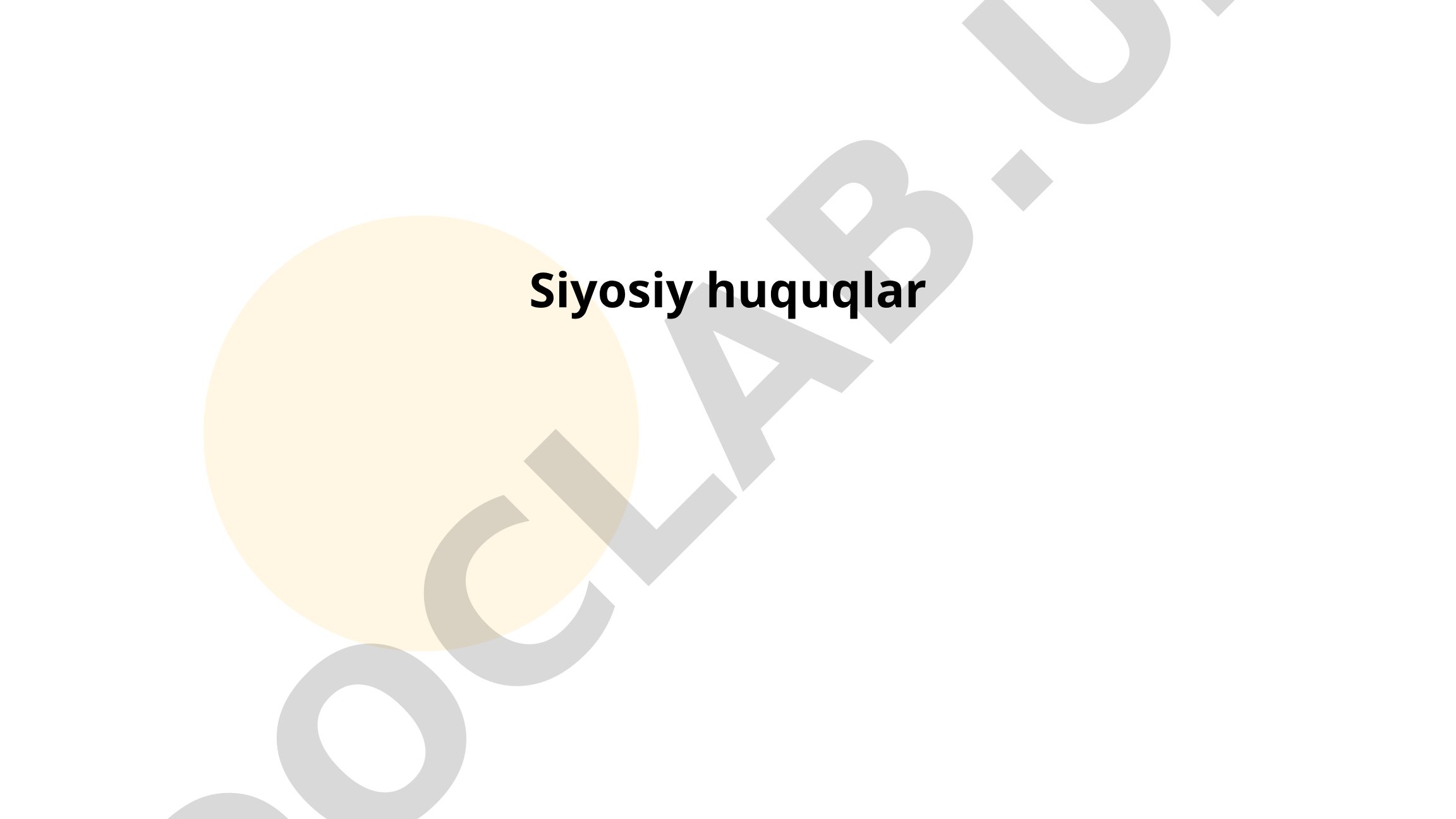 Siyosiy huquqlar va fuqarolik huquqlari munosabati