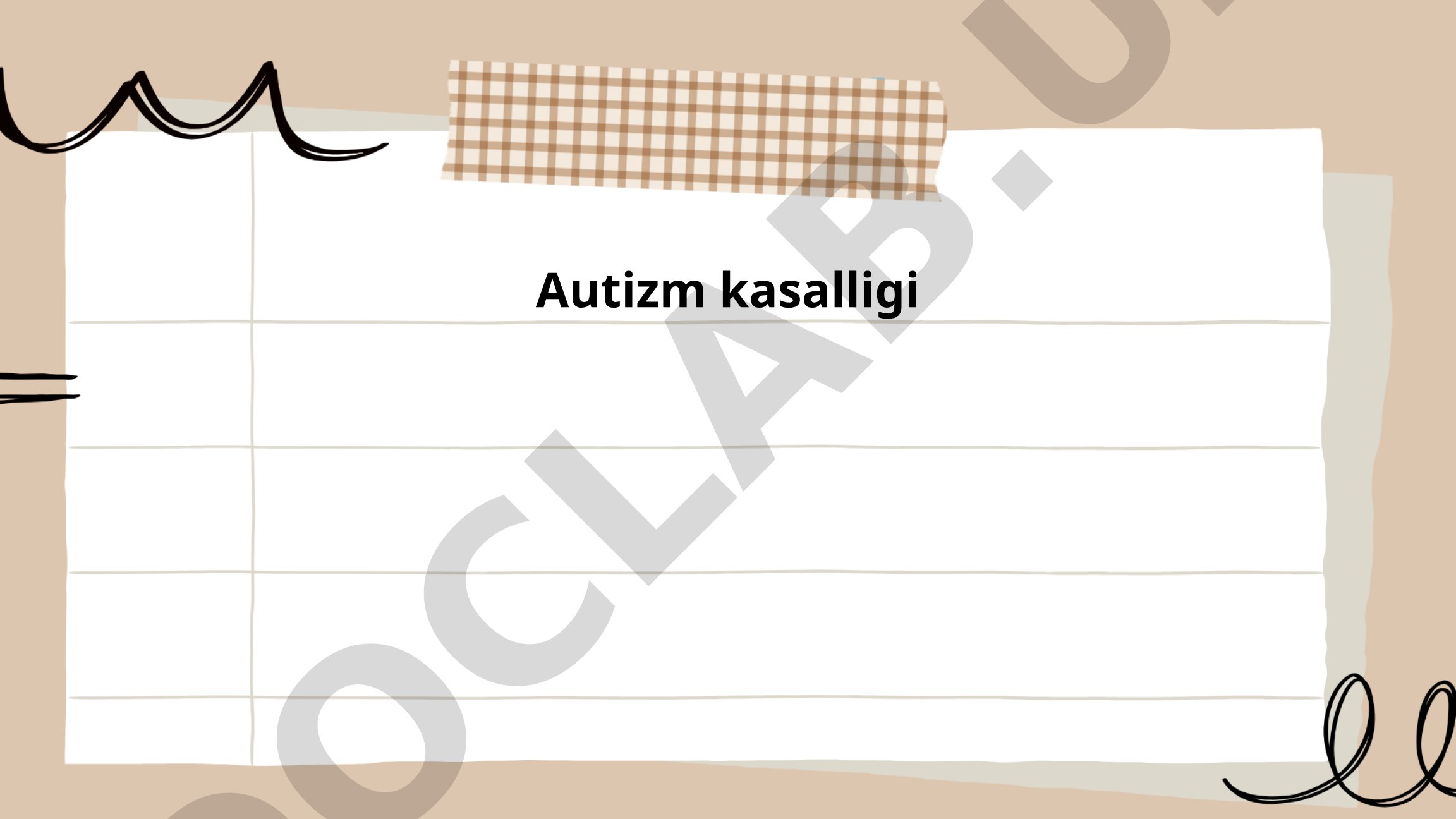 Autizm kasalligi