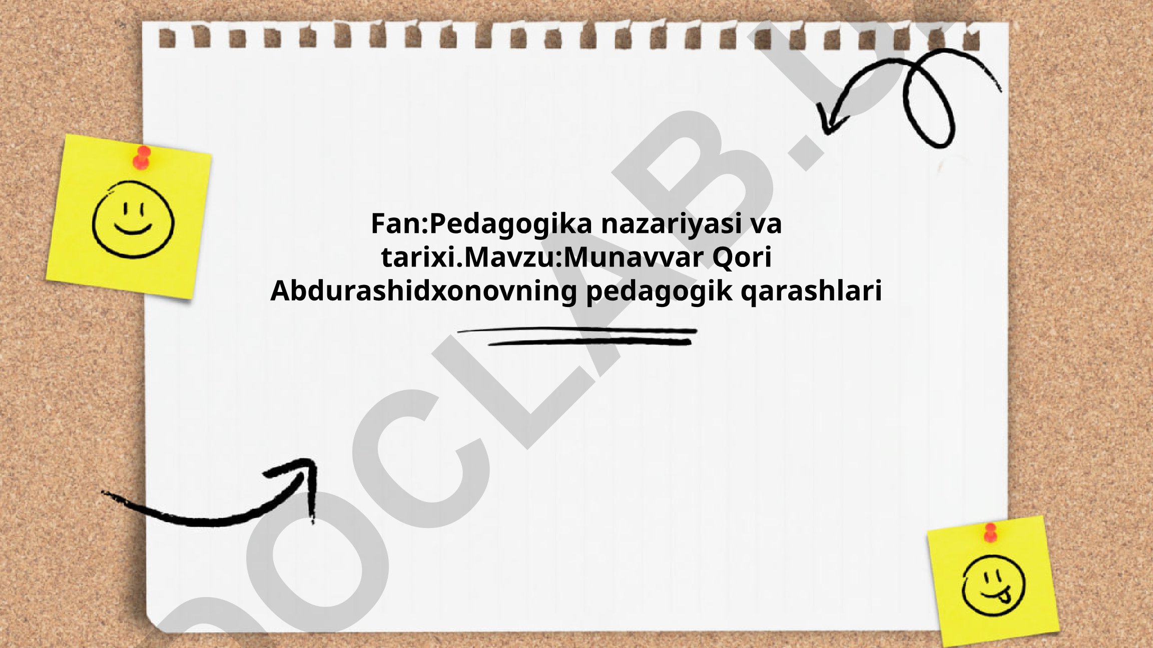 Munavvar Qori Abdurashidxonovning pedagogik qarashlari