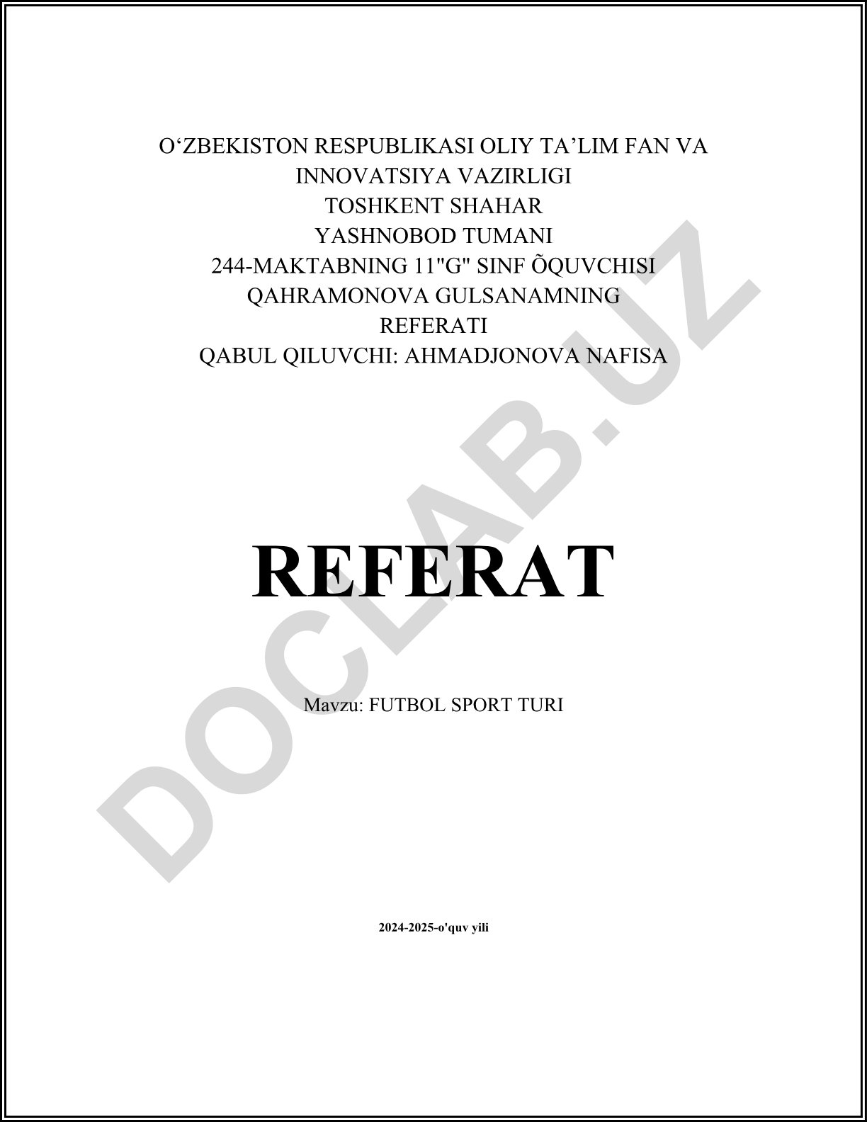 Futbol sport turi
