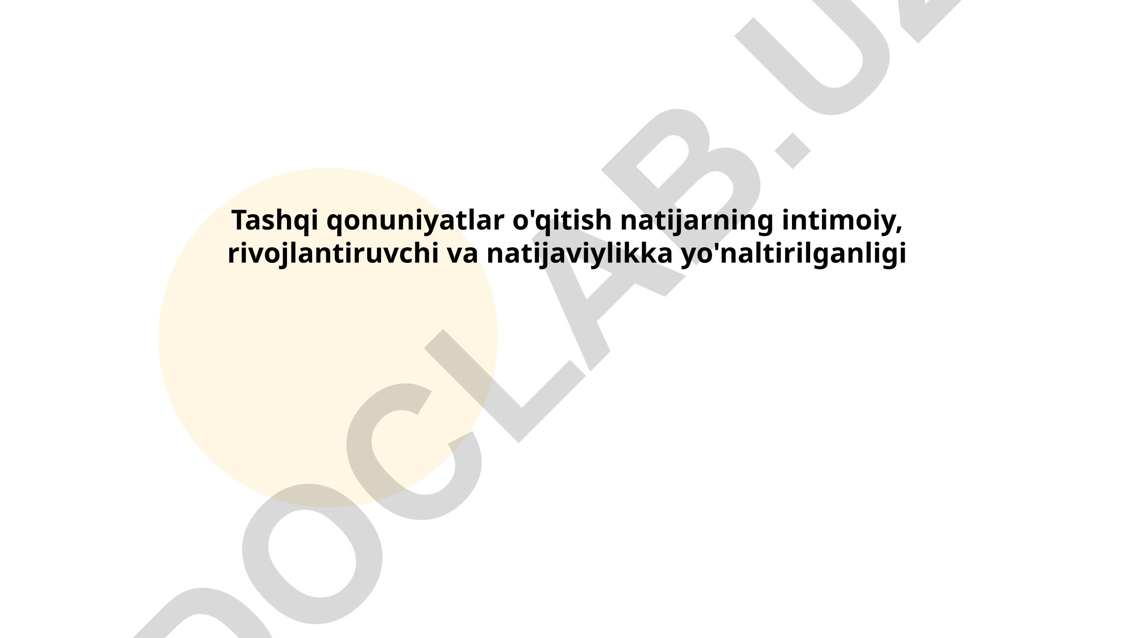 Tashqi qonuniyatlarning ta'lim jarayoniga ta'siri va o'qitish natijalari