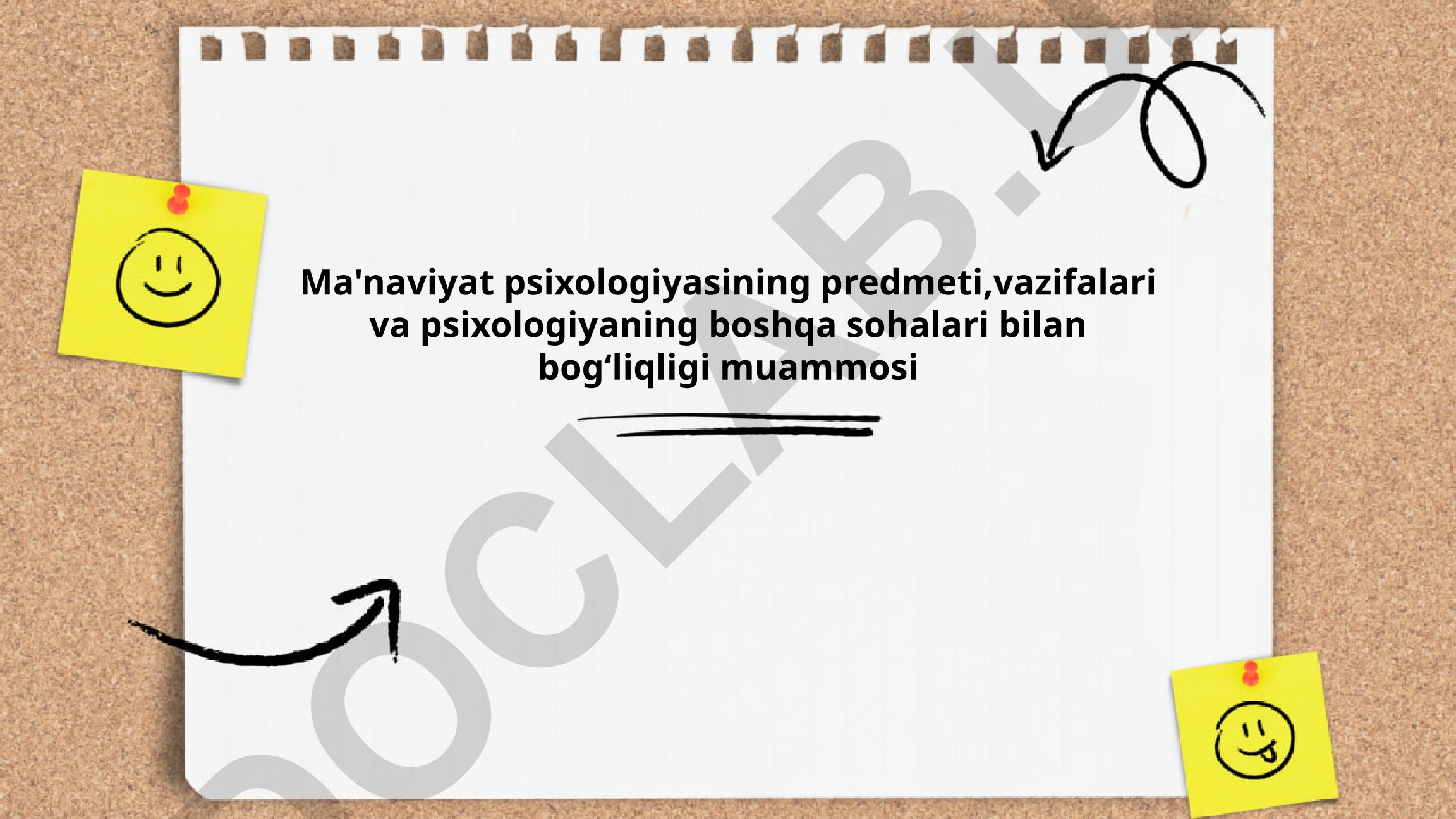 Ma'naviyat psixologiyasining predmeti, vazifalari va boshqa sohalar bilan bogʻliqligi