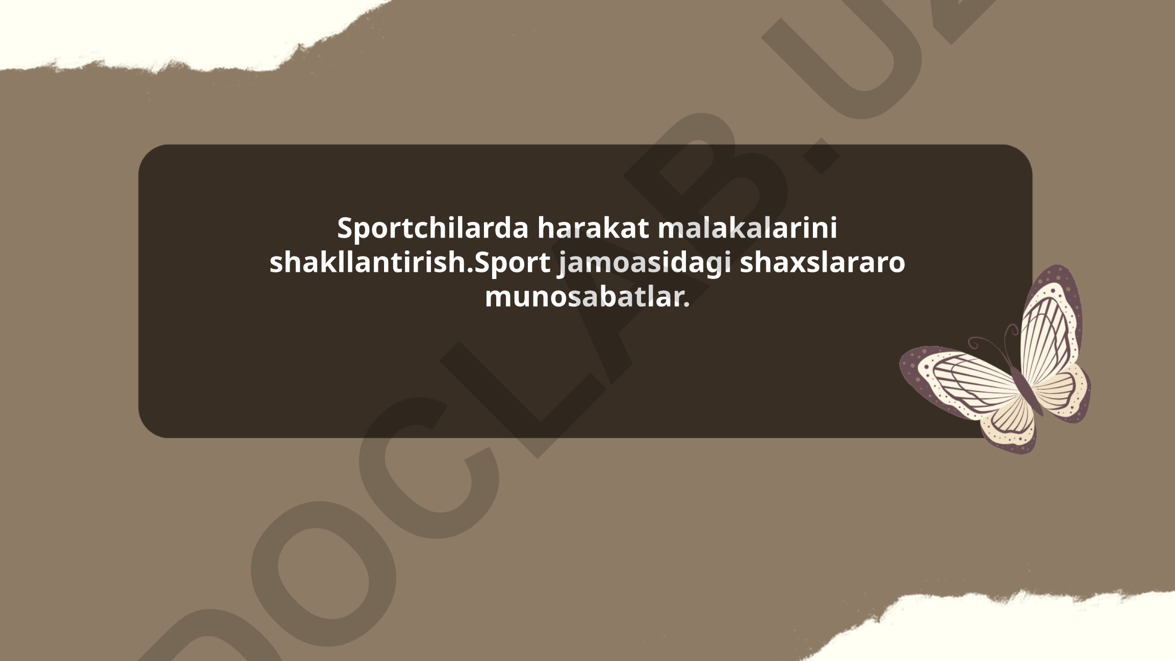 Sportchilarda harakat malakalarini shakllantirish va jamoaviy munosabatlar