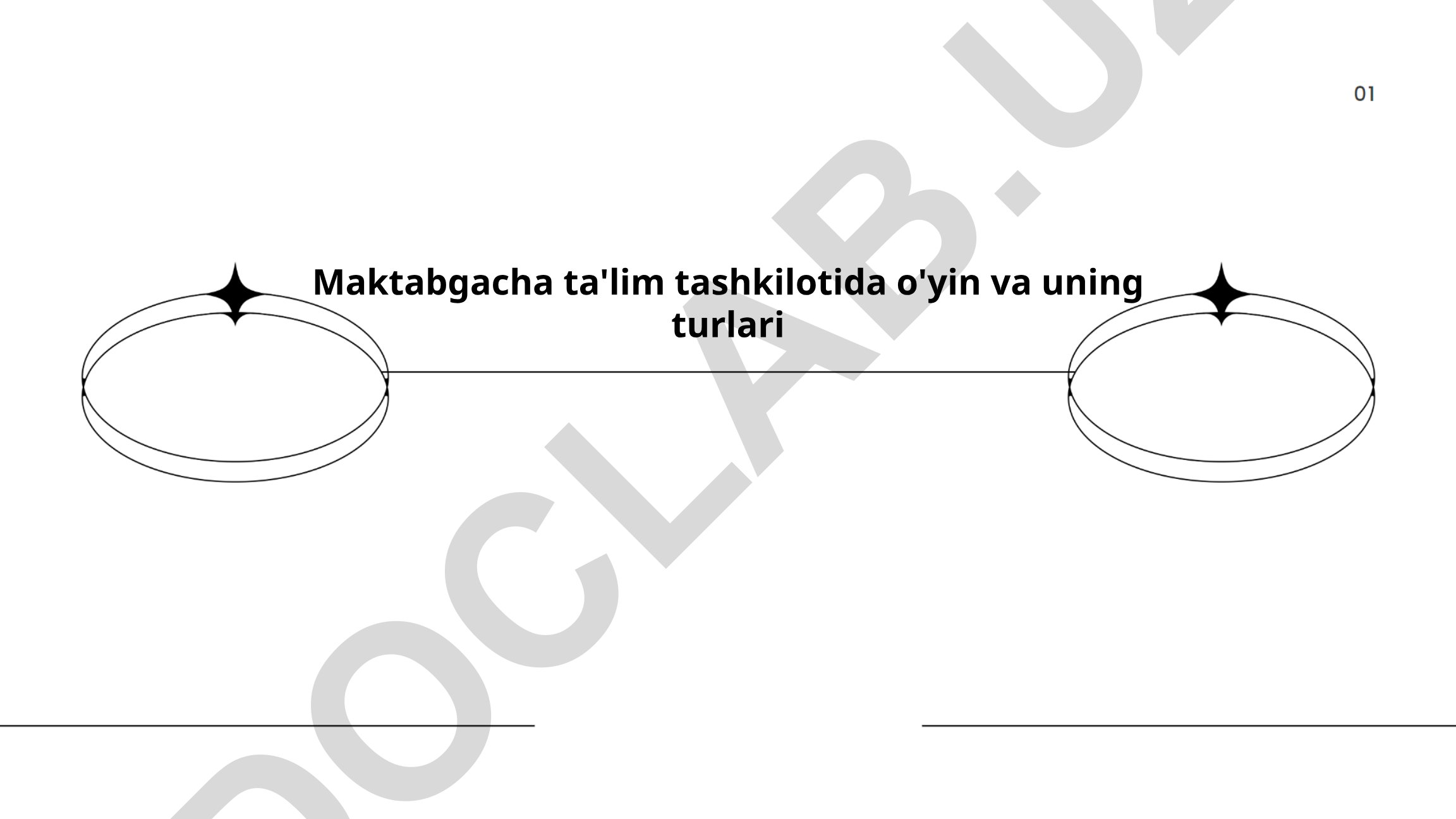 Maktabgacha ta'lim tashkilotida o'yin va uning turlari