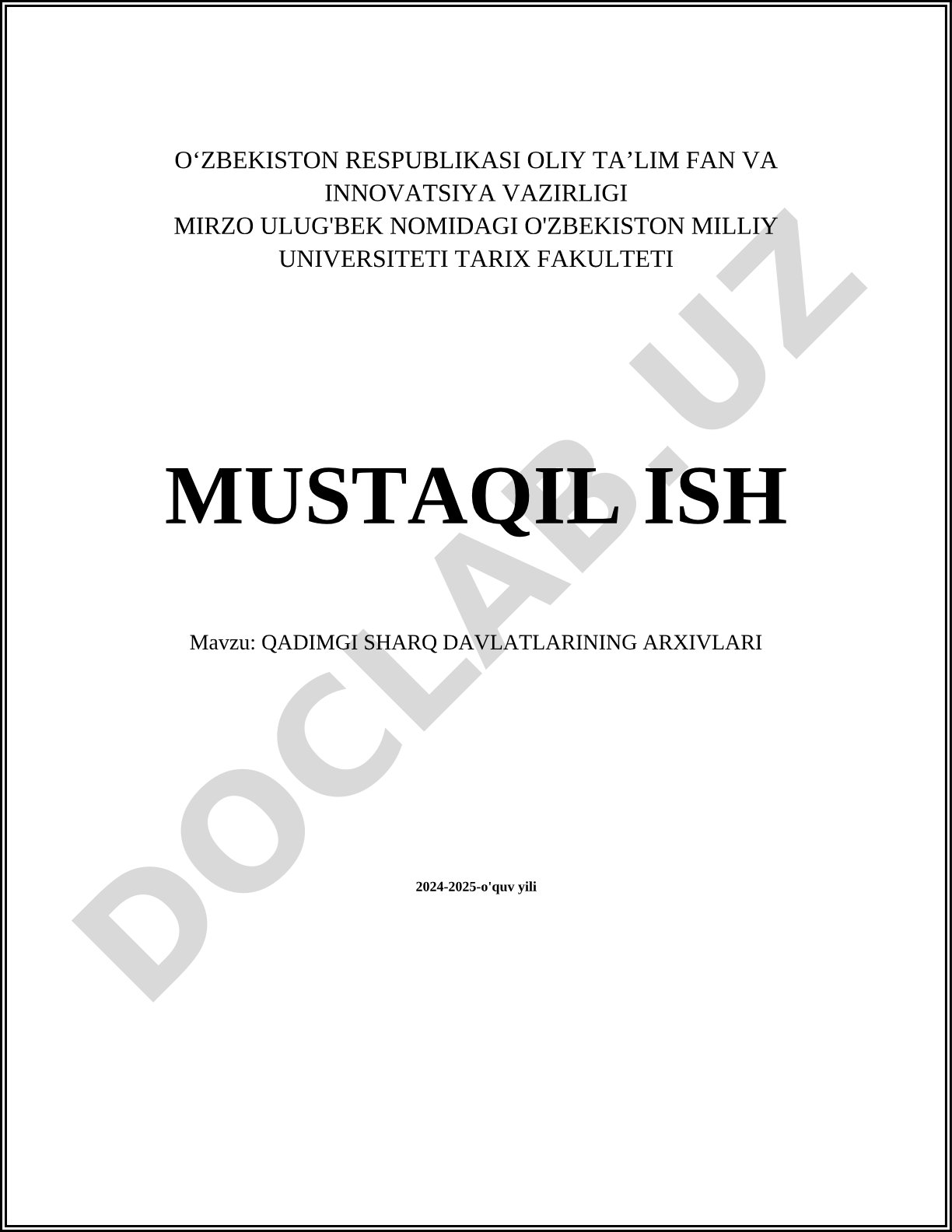 Qadimgi Sharq davlatlarining arxivlari