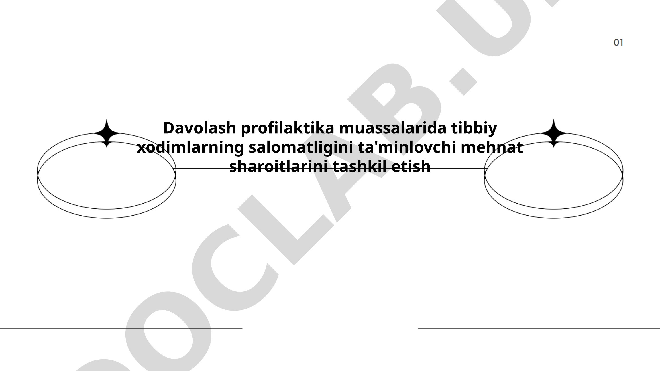 Davolash profilaktika muassalarida tibbiy xodimlarning salomatligini ta'minlovchi mehnat sharoitlarini tashkil etish