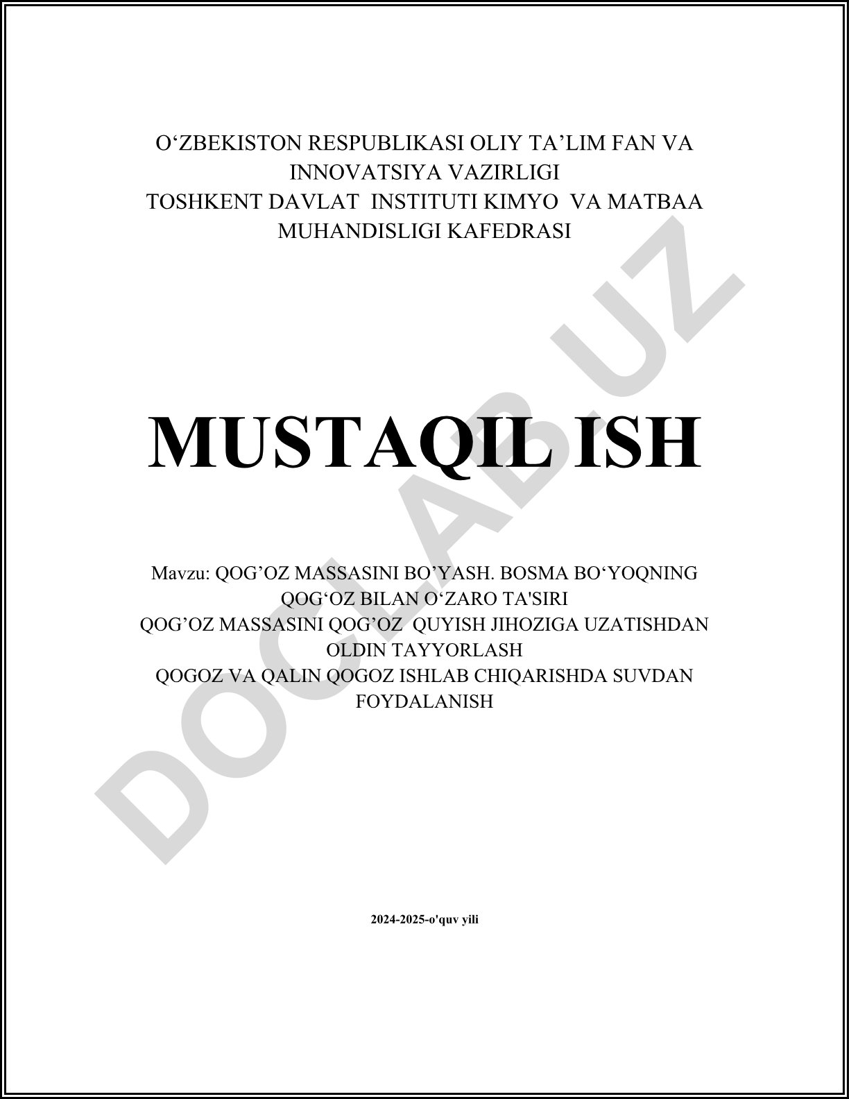 Qog'oz massasini bo'yash. Bosma bo'yoqning qog'oz bilan o'zaro ta'siri