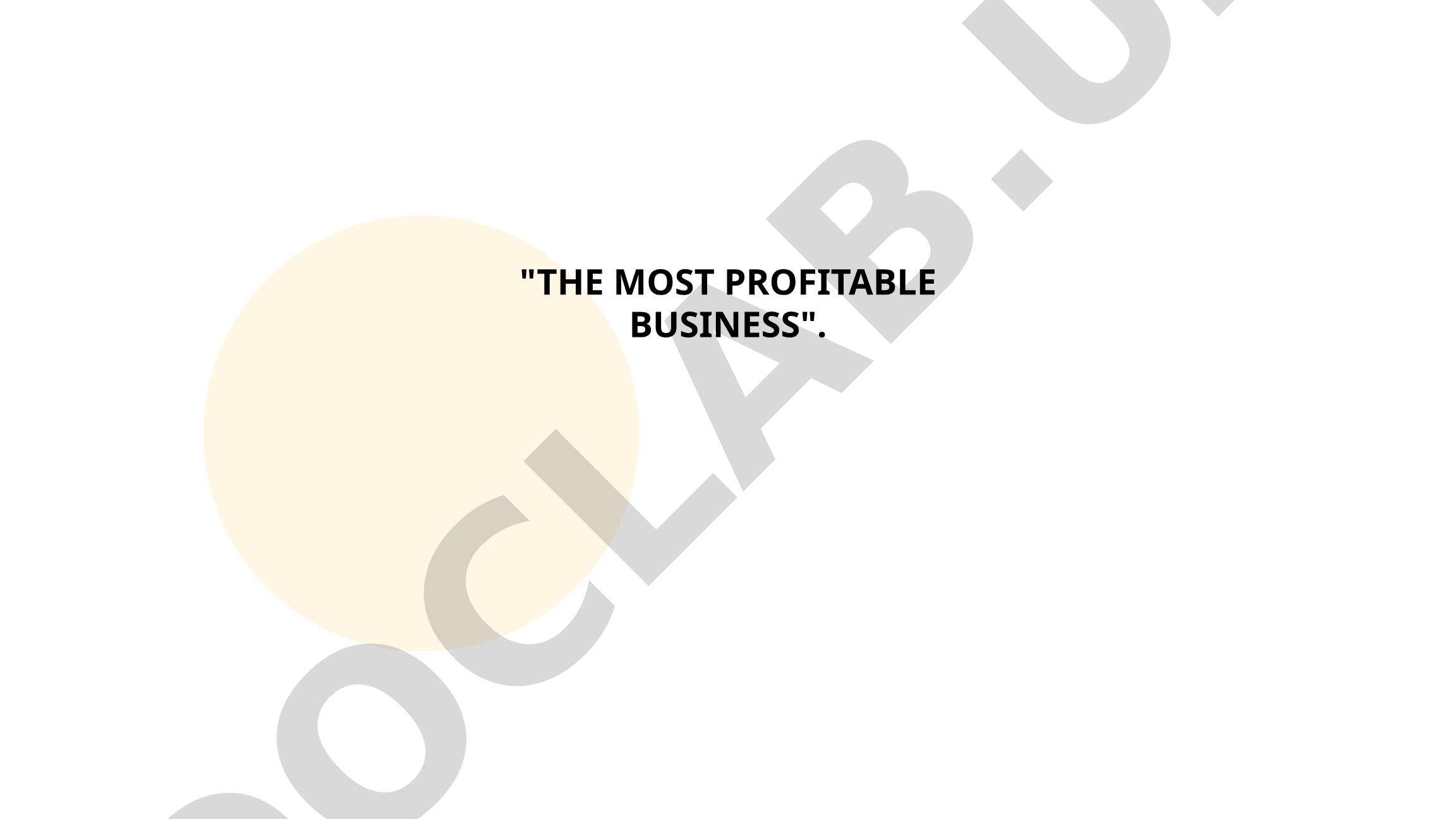 The Most Profitable Business