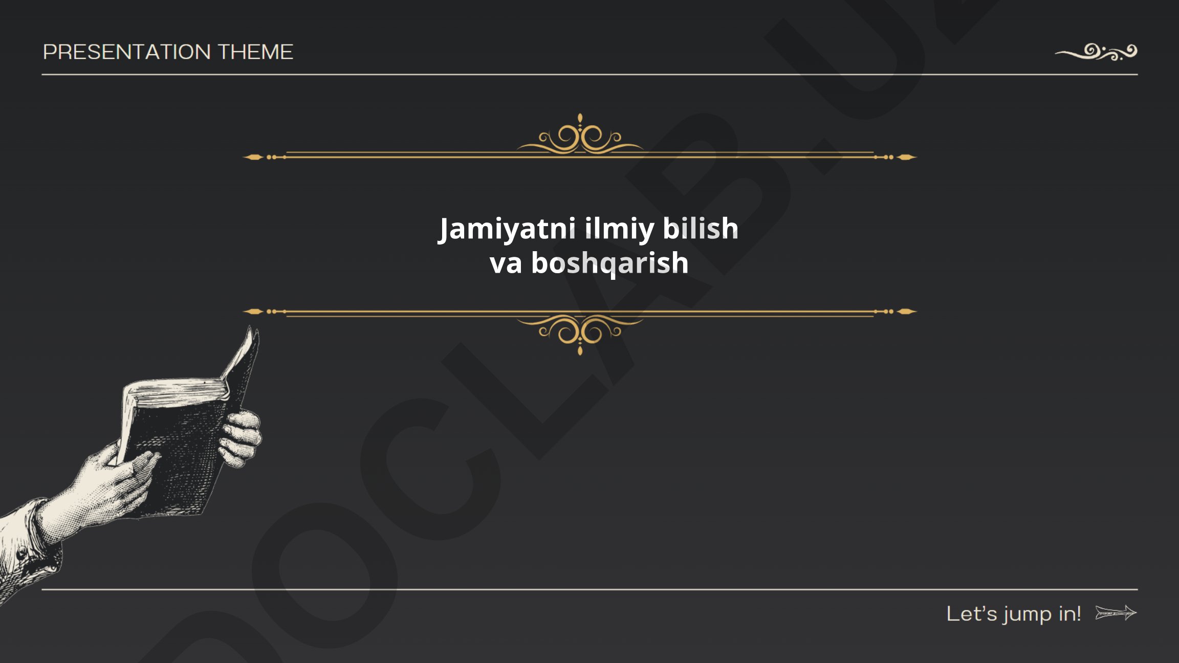 Jamiyatni ilmiy bilish va boshqarish