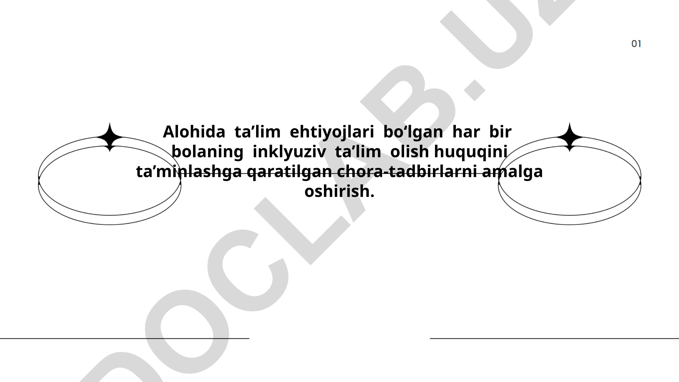 Inklyuziv ta'lim siyosatini rivojlantirish va maxsus ta'lim ehtiyojlari
