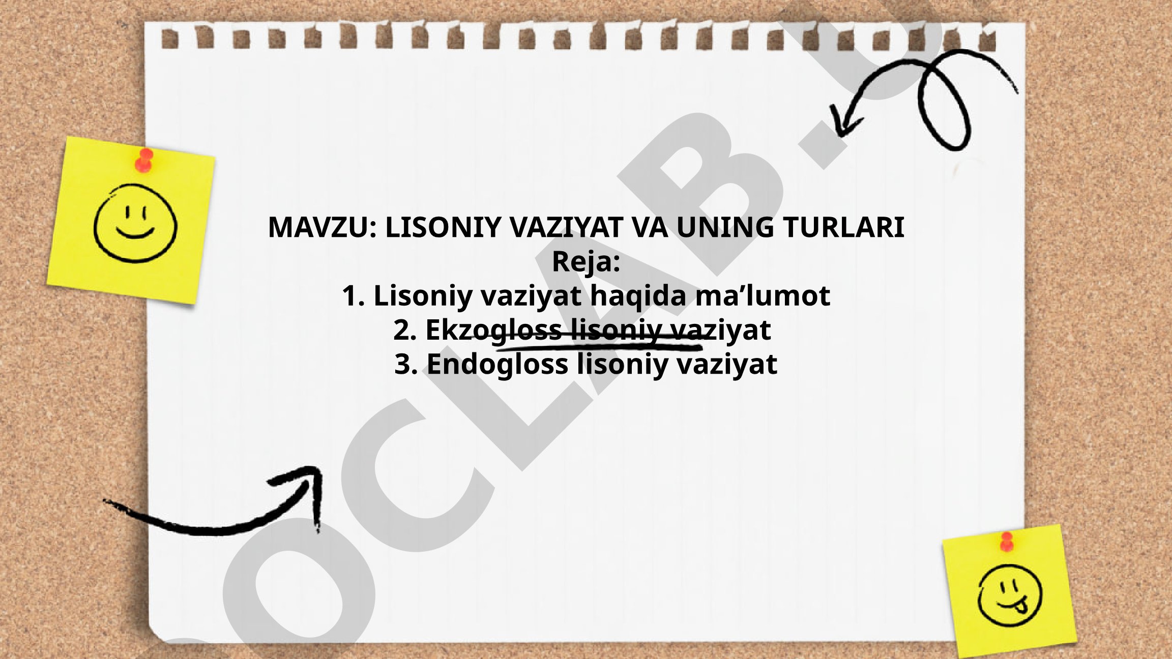 Lisoniy vaziyat va uning turlari