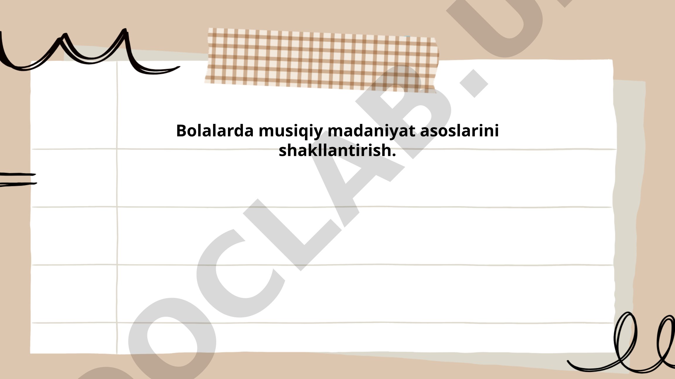 Bolalarda musiqiy madaniyat asoslarini shakllantirish