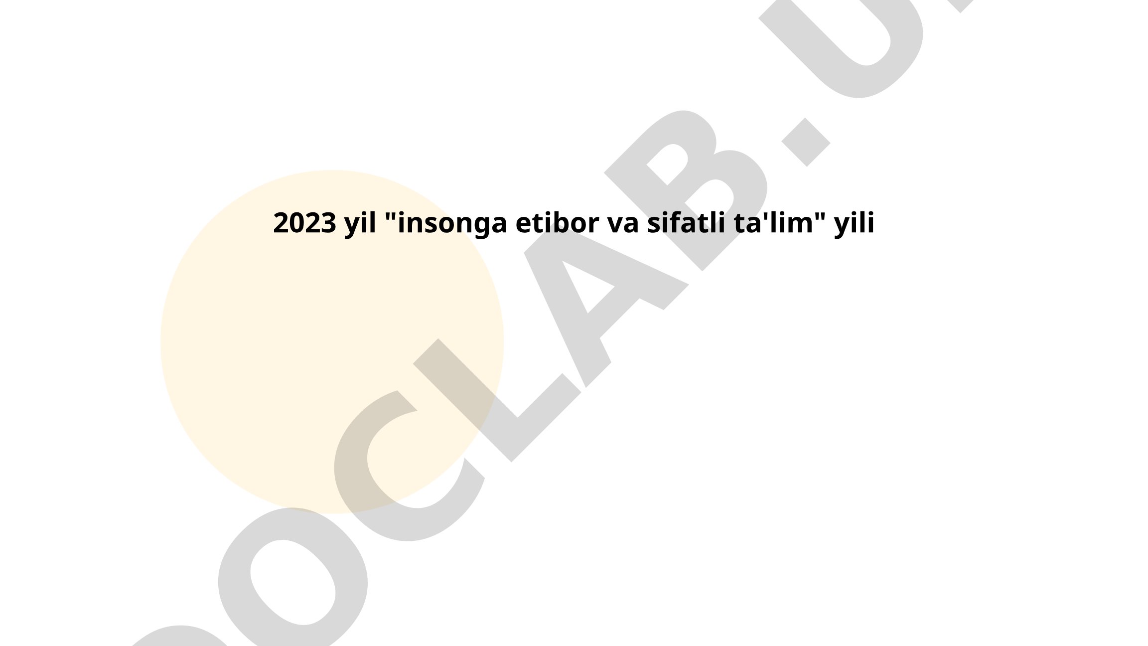 Inson huquqlari va sifatli ta'lim