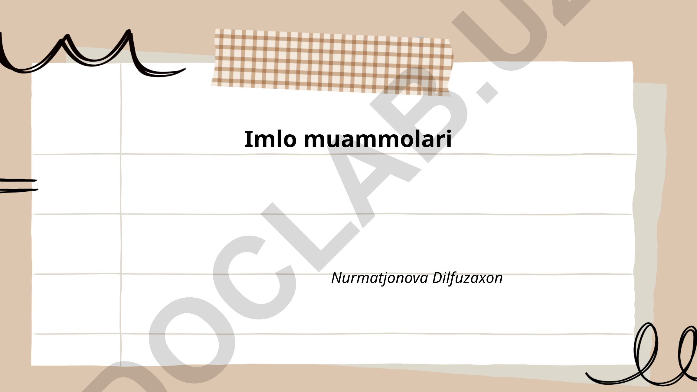 O'zbek tilida imlo qoidalari va yozma nutq madaniyati