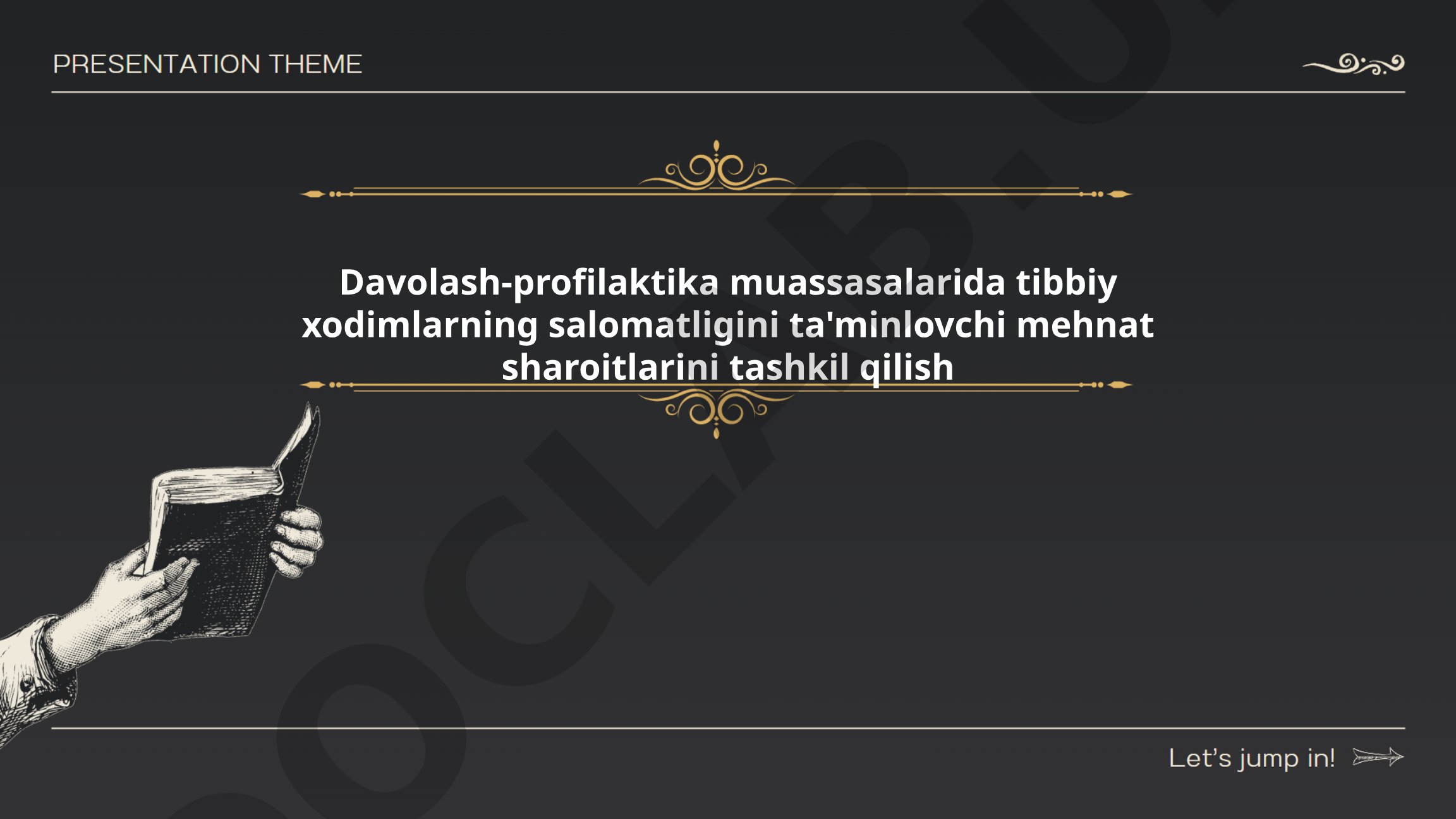 Davolash-profilaktika muassasalarida tibbiy xodimlarning salomatligini ta'minlovchi mehnat sharoitlarini tashkil qilish