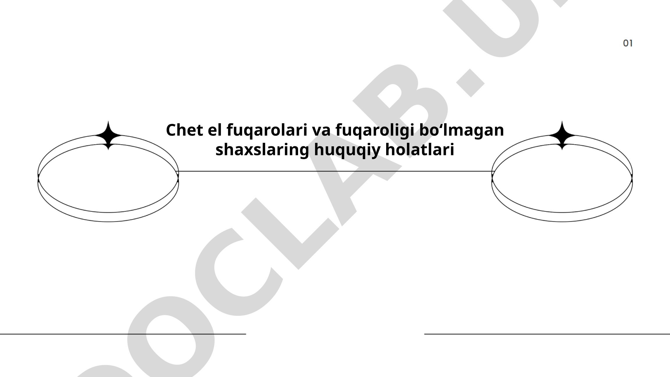 Chet el fuqarolari va fuqaroligi bo‘lmagan shaxslarning huquqiy holatlari