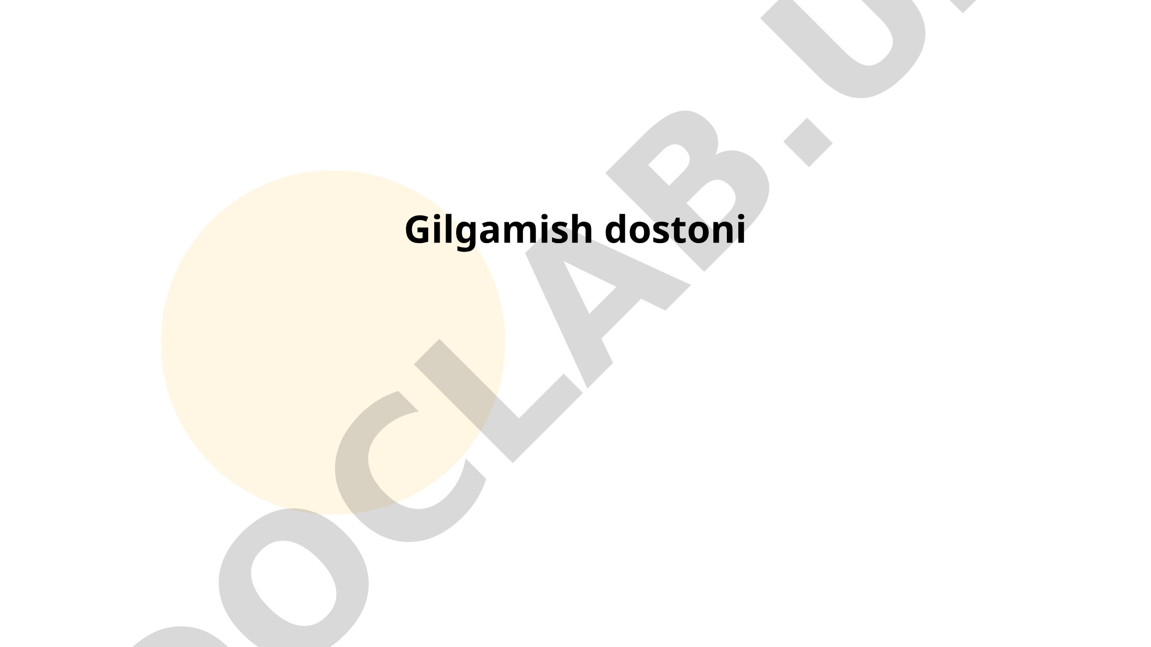 Gilgamish dostoni