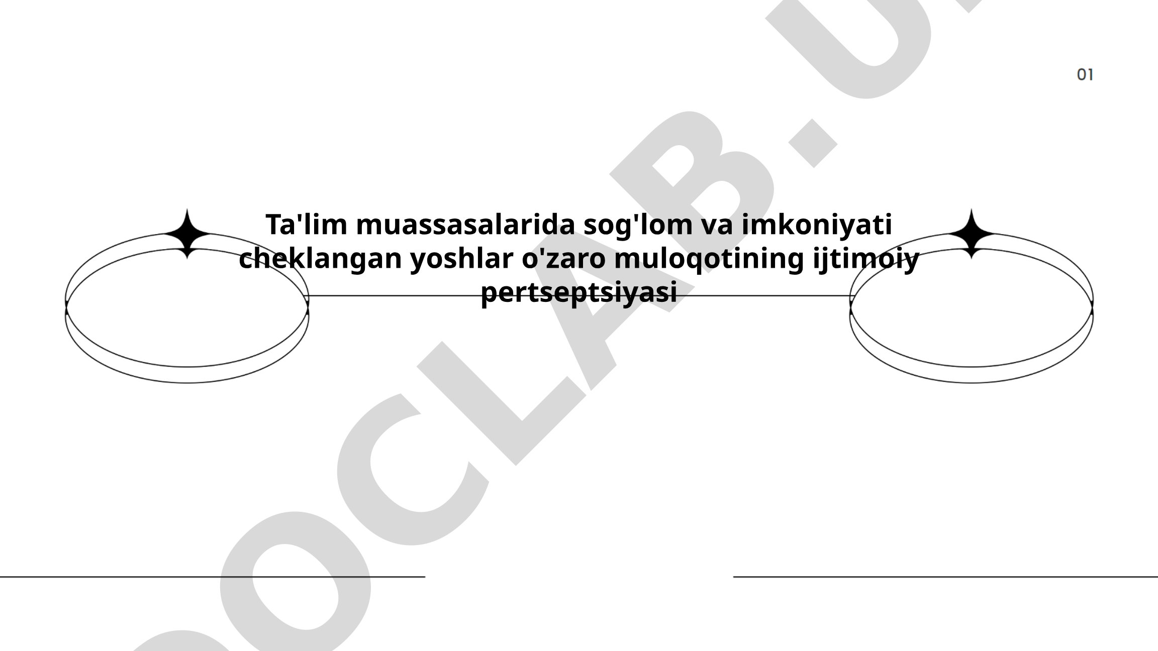 Ta'lim muassasalarida sog'lom va imkoniyati cheklangan yoshlar o'zaro muloqotining ijtimoiy pertseptsiyasi