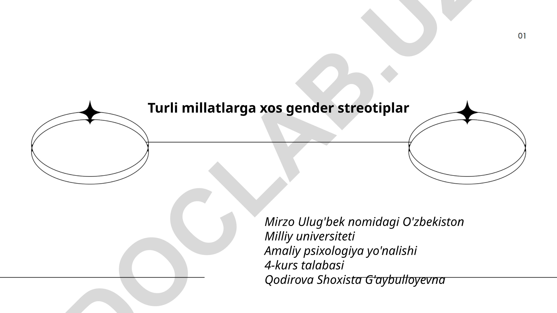 Turli millatlarga xos gender streotiplar