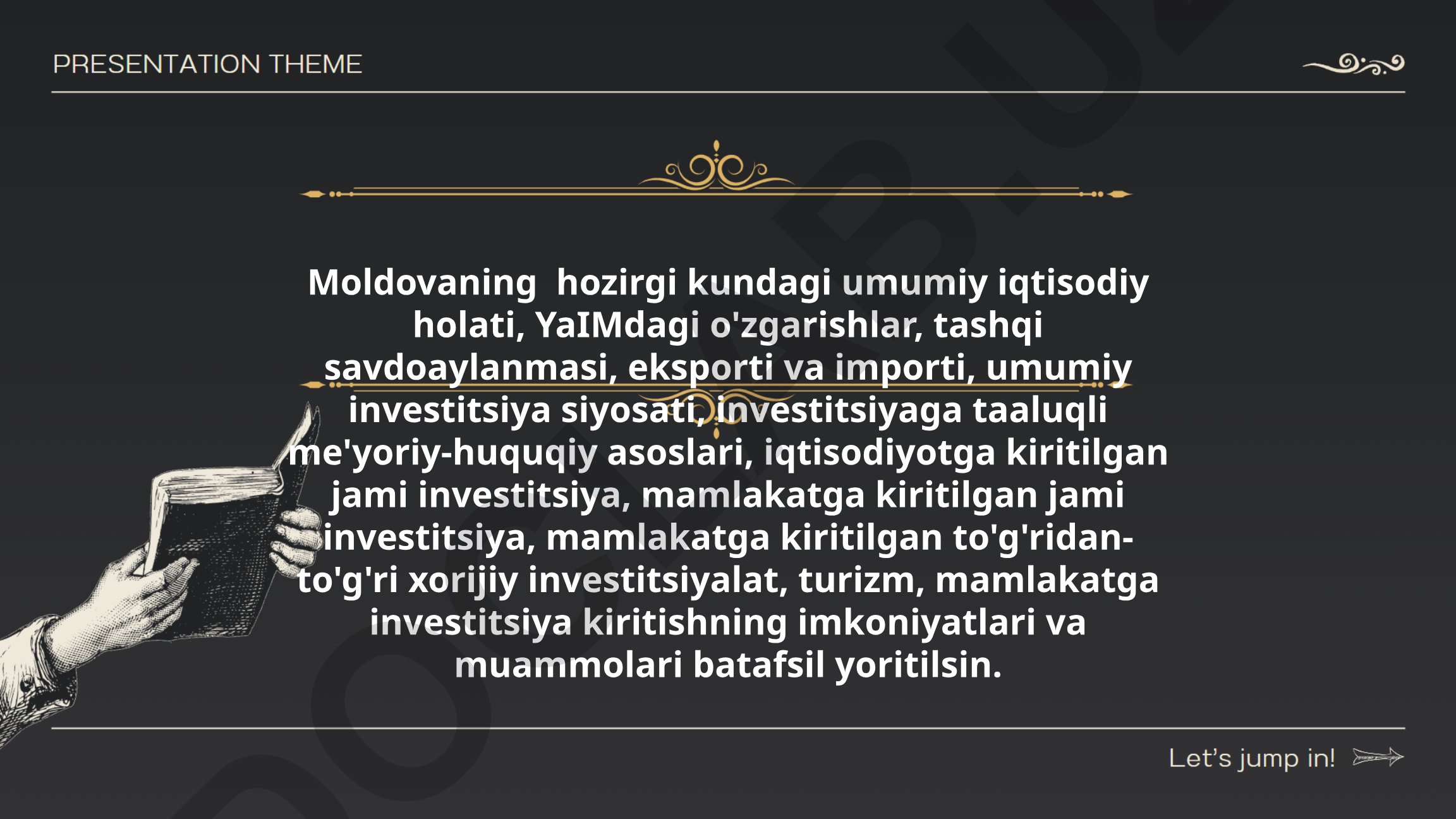 Moldovaning hozirgi iqtisodiy holati va investitsiya imkoniyatlari