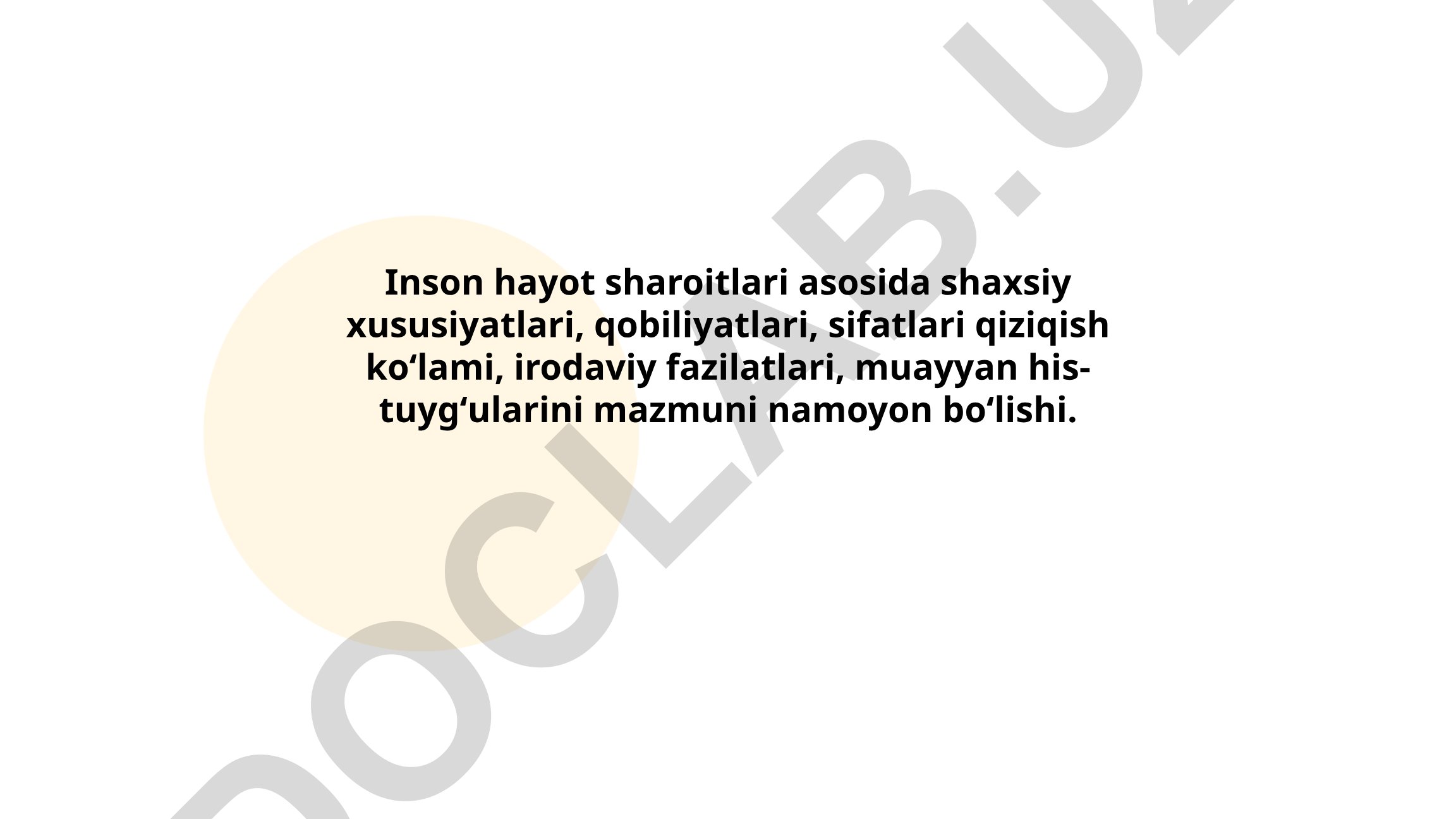 Insonning fiziologik ehtiyojlari va shaxsiy xususiyatlari