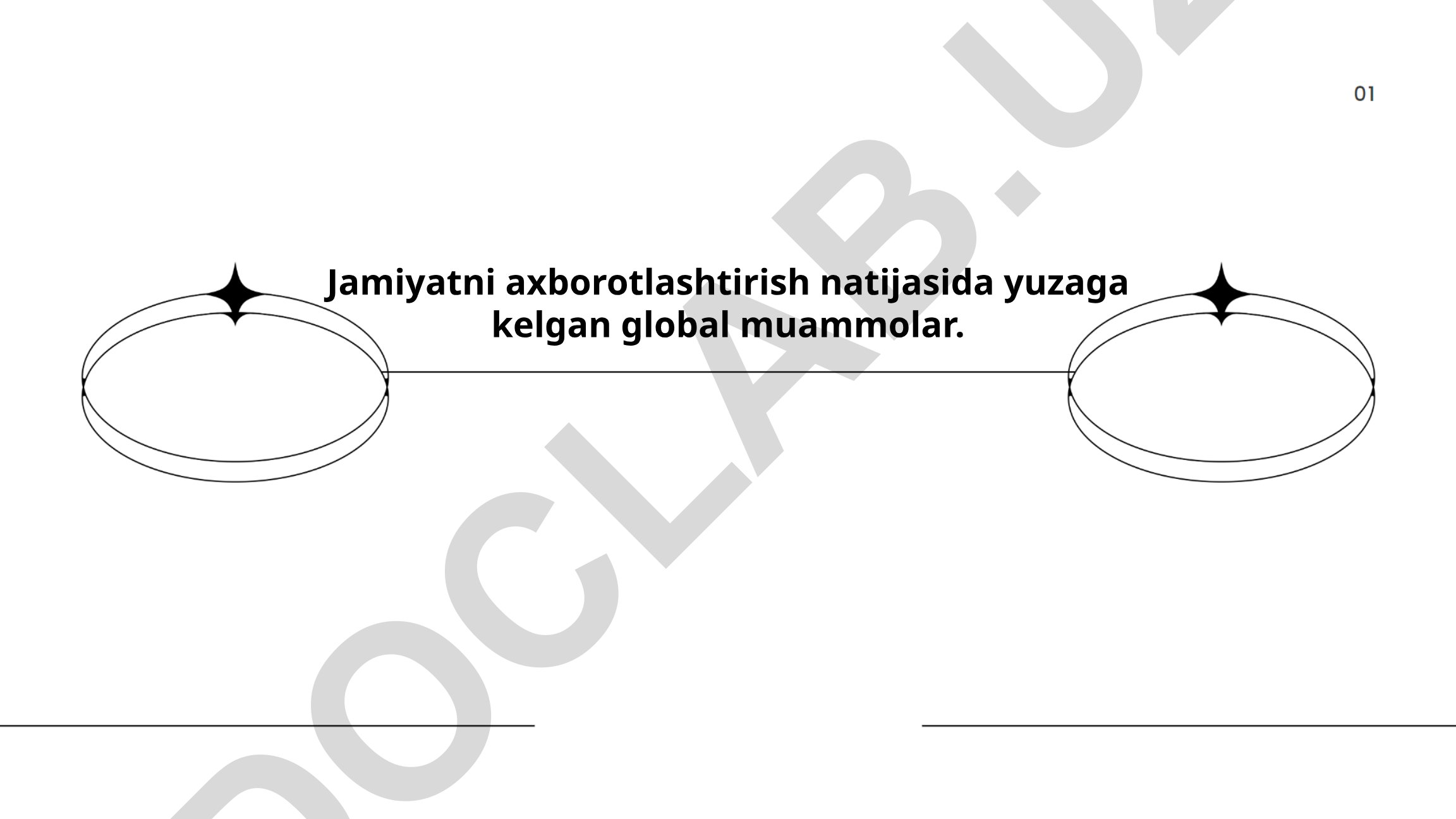 Jamiyatni axborotlashtirish natijasida yuzaga kelgan global muammolar