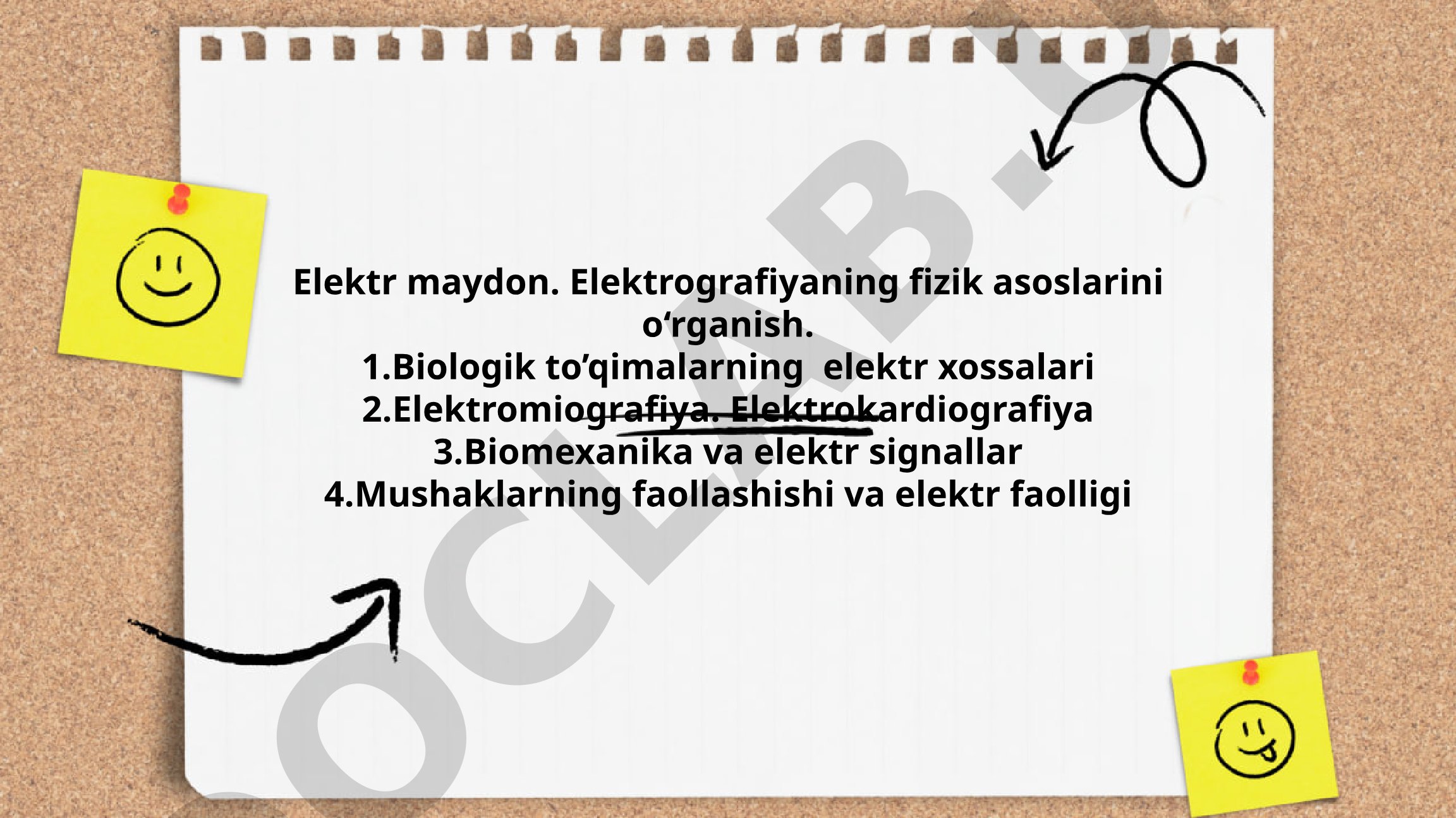 Elektr maydon va elektrografiyaning fizik asoslari
