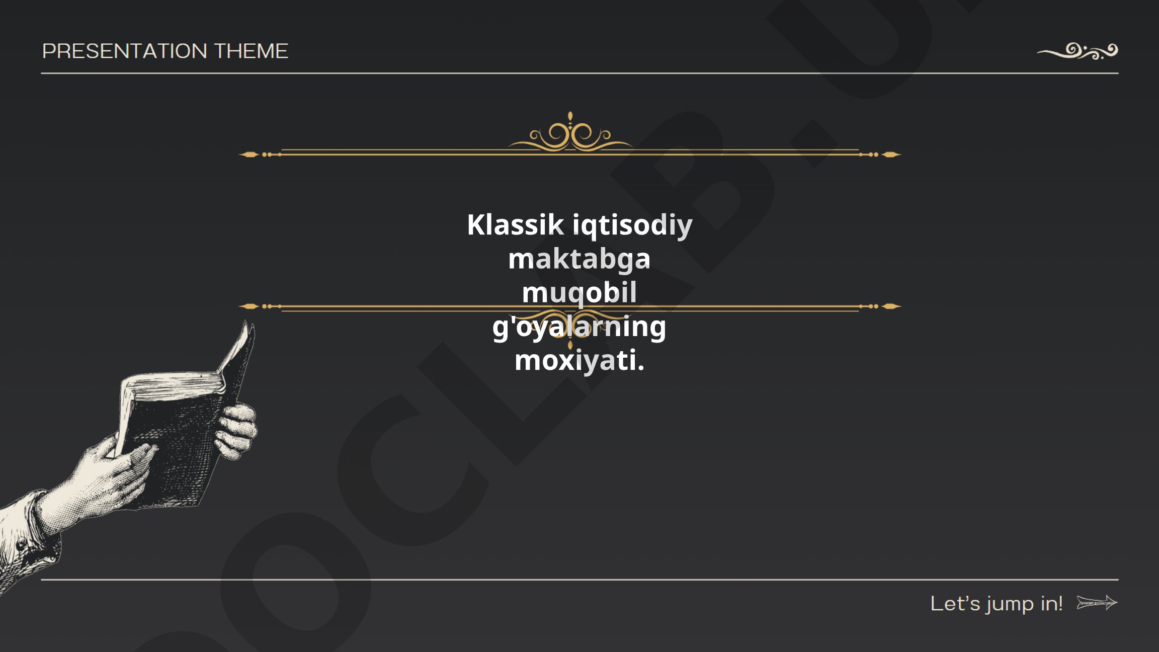 Klassik iqtisodiy maktabga muqobil g'oyalarning moxiyati