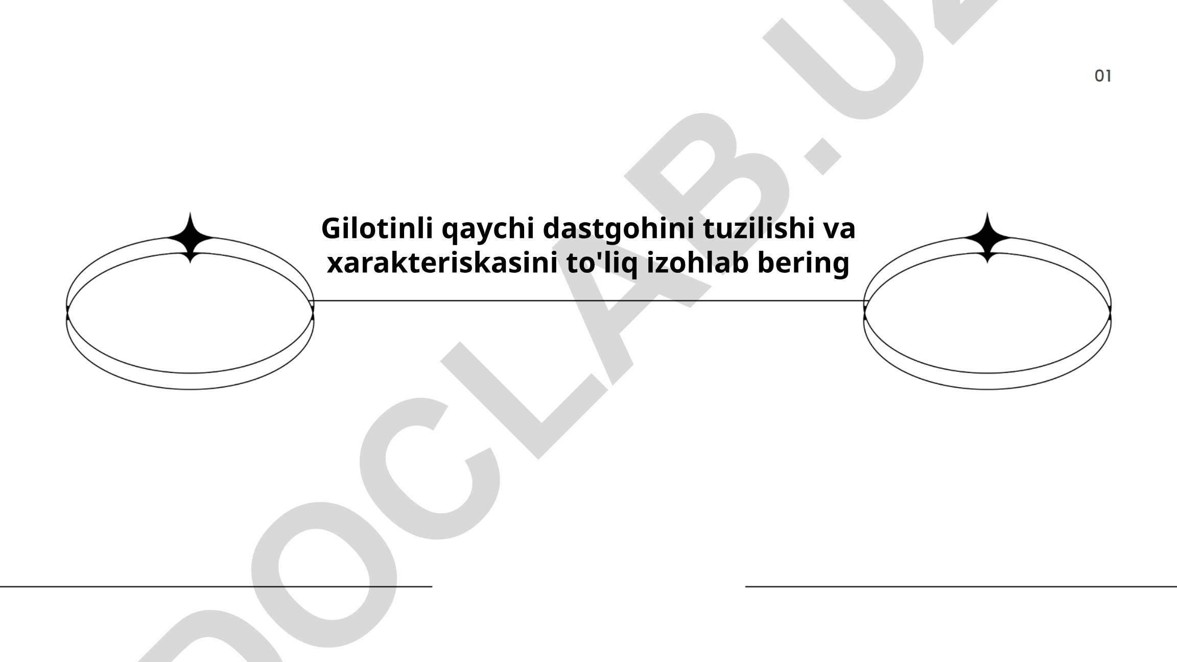 Gilotinli qaychi dastgohining tuzilishi va xarakteristikasi