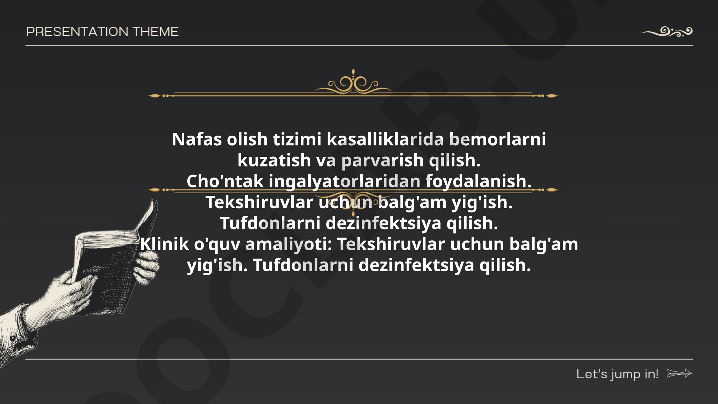 Nafas olish tizimi kasalliklarida bemorlarni kuzatish va parvarish qilish