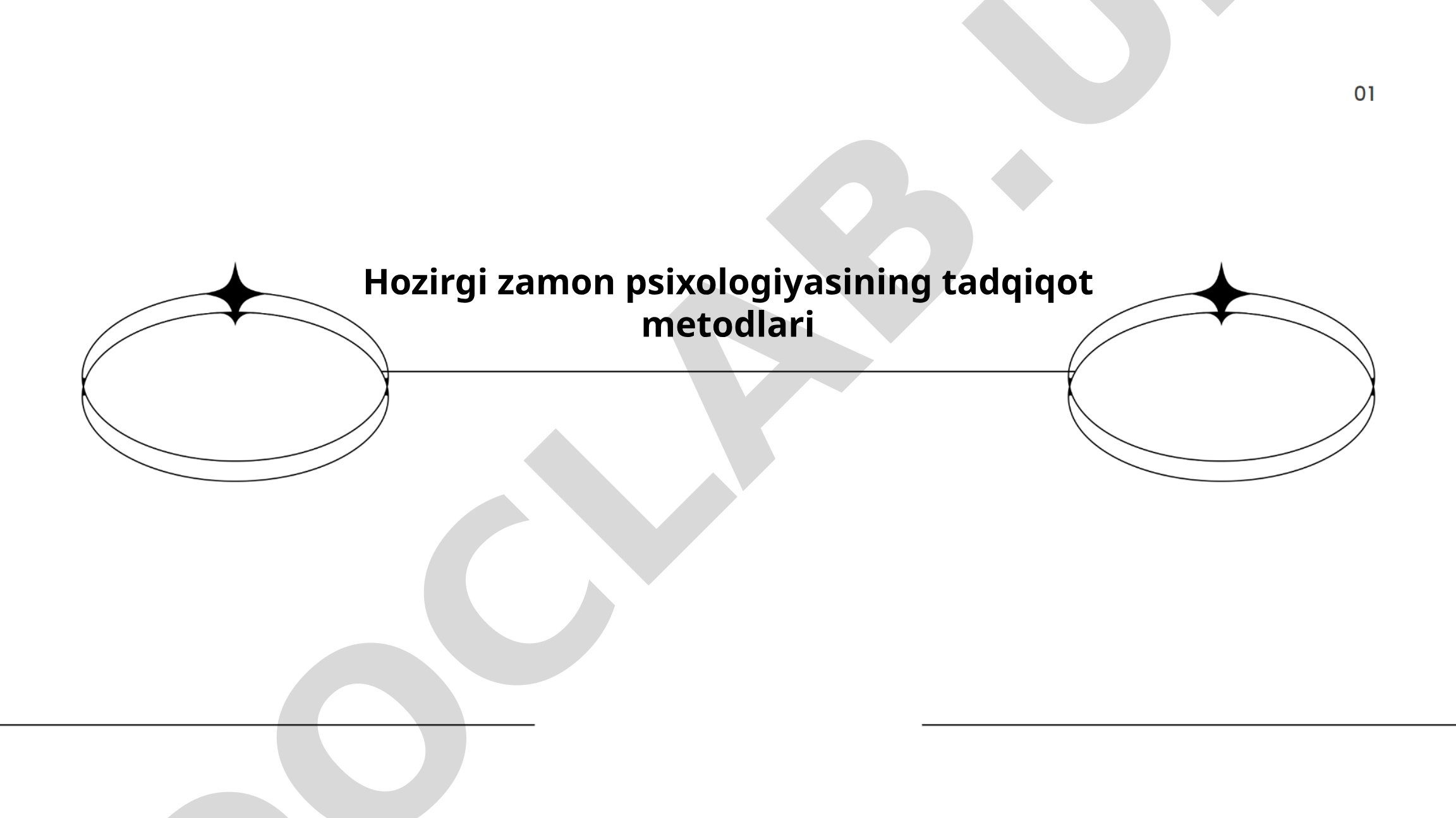 Hozirgi zamon psixologiyasining tadqiqot metodlari