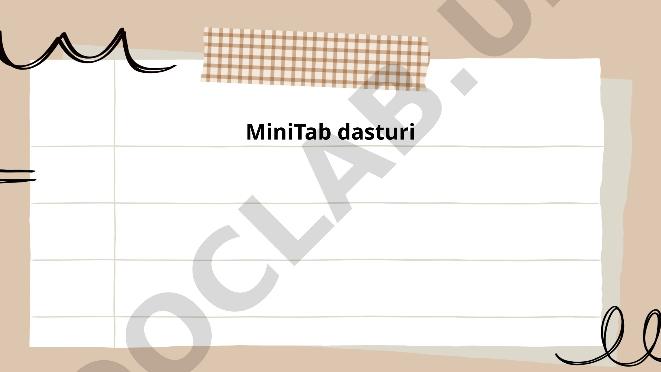 MiniTab dasturi