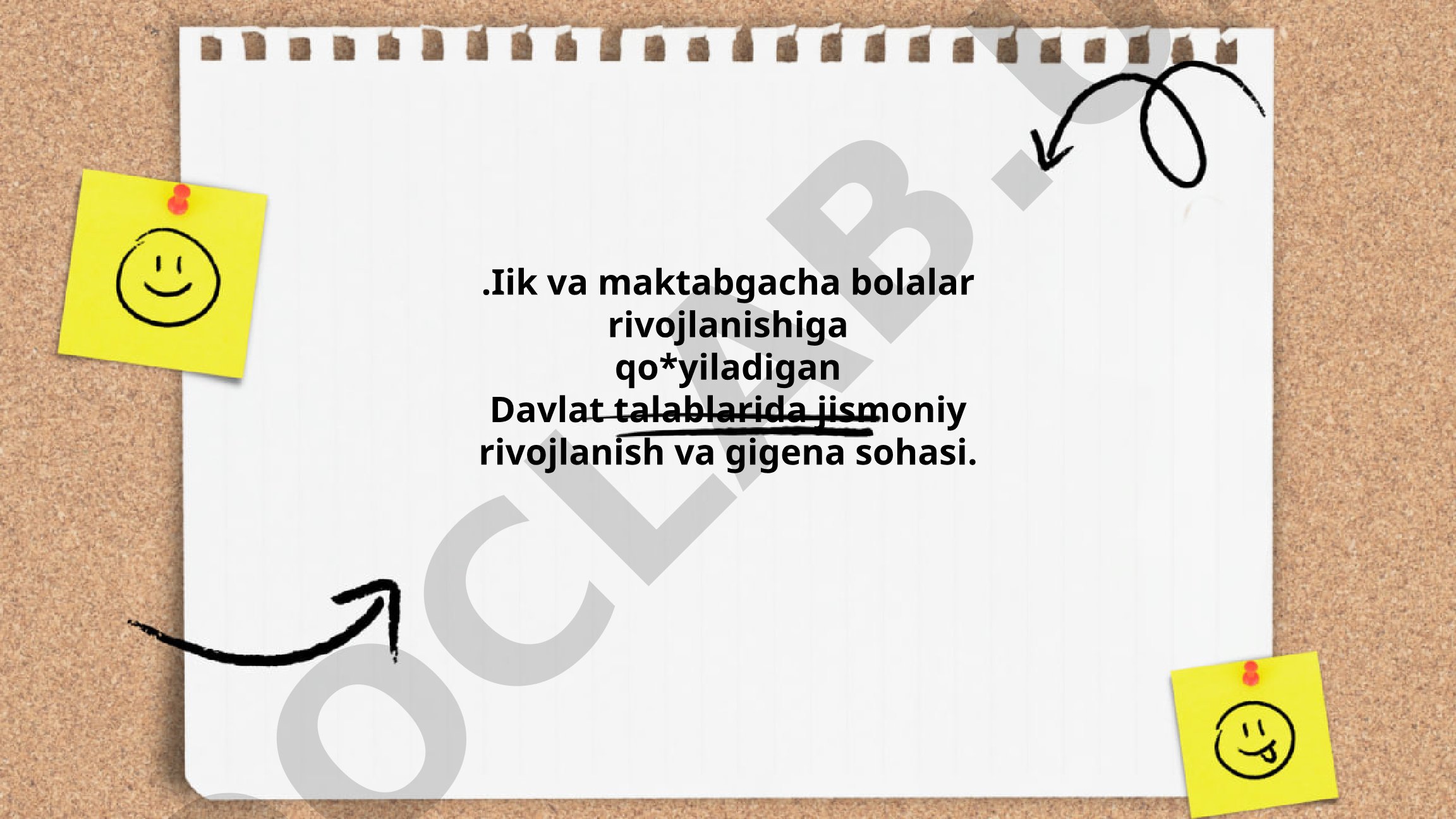 Maktabgacha yoshdagi bolalarda jismoniy rivojlanish va gigiena