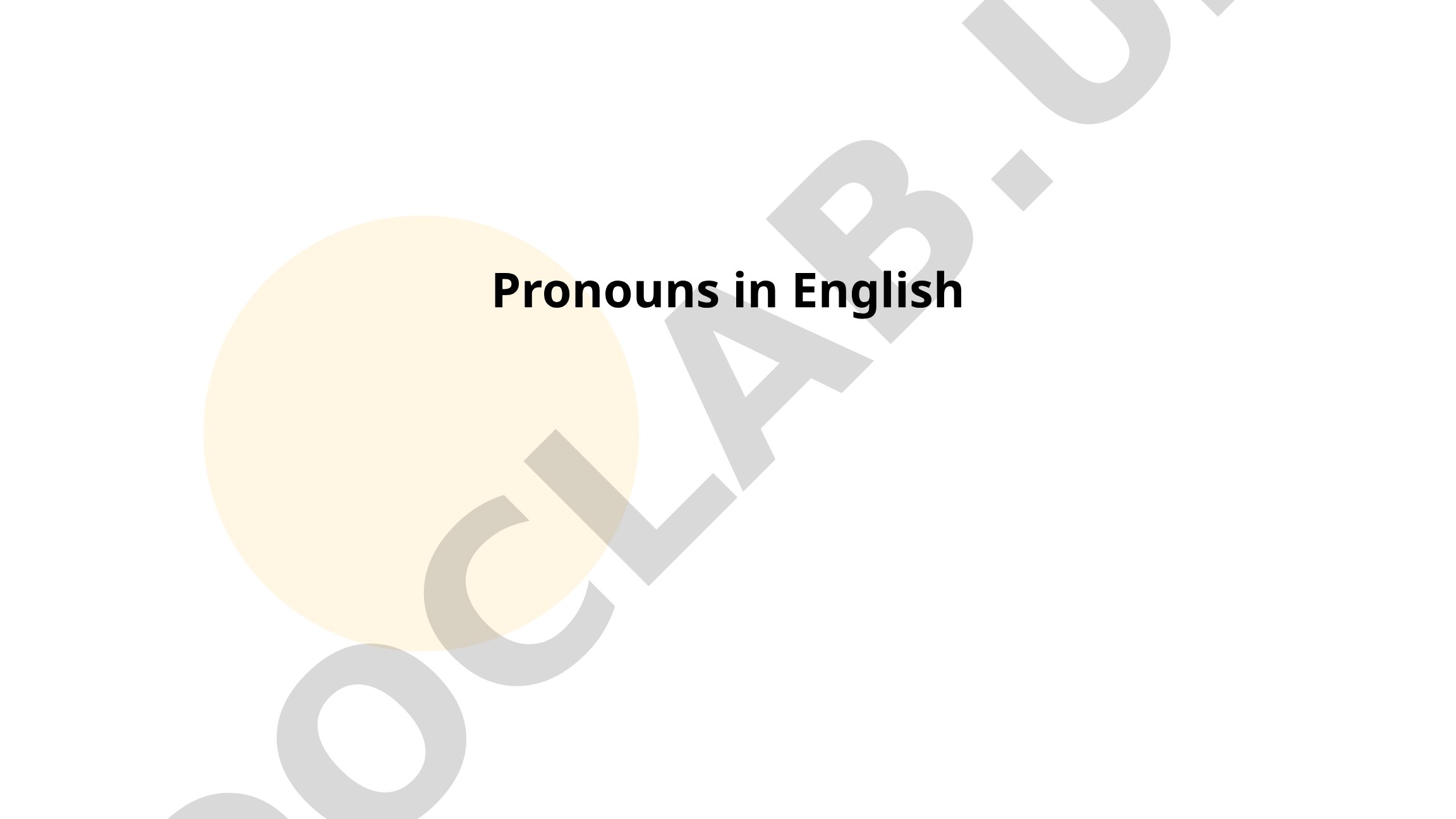 Pronouns in English